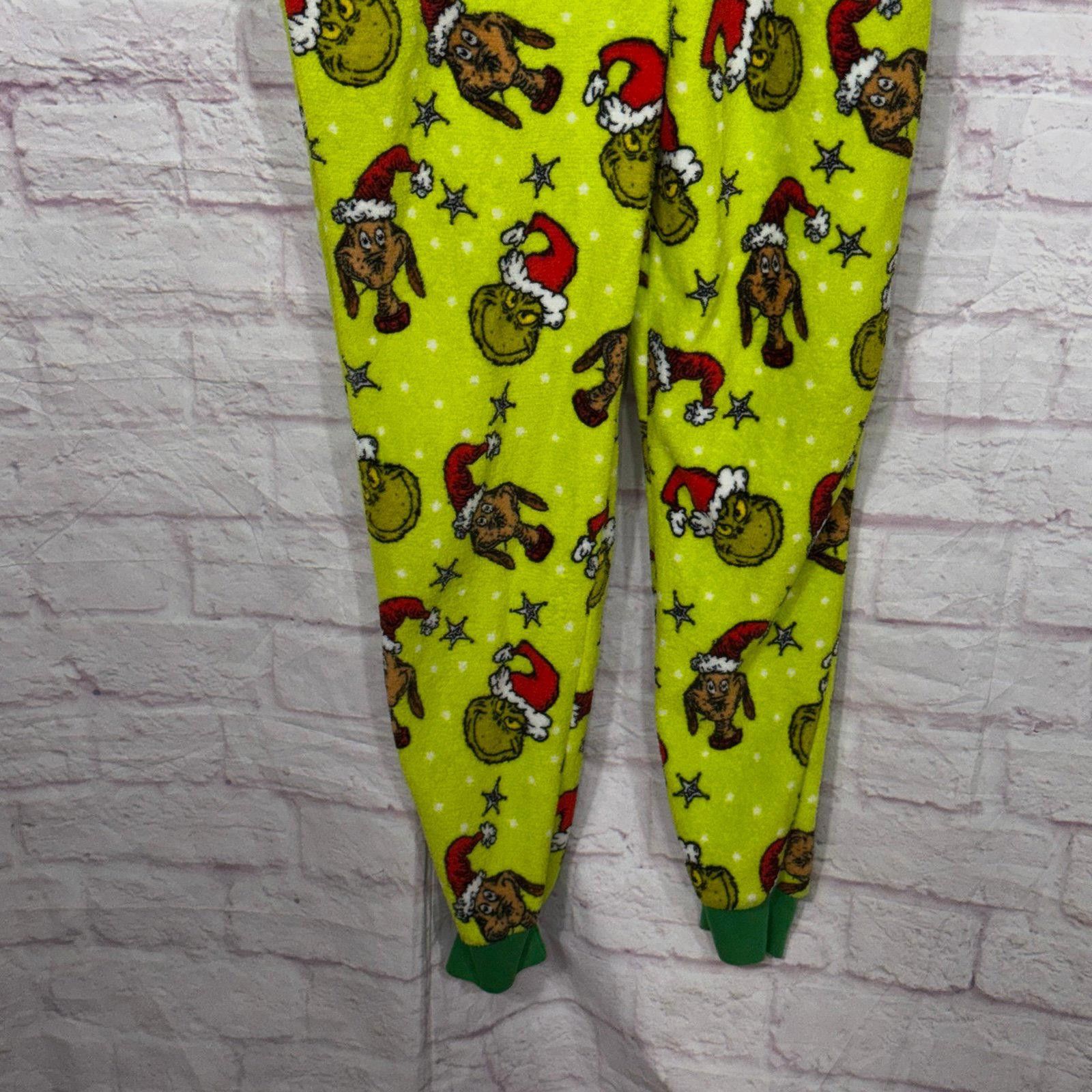 Other The Grinch Pajamas One Piece Drop Seat Back Flap Size Small Size ONE SIZE - 3 Thumbnail