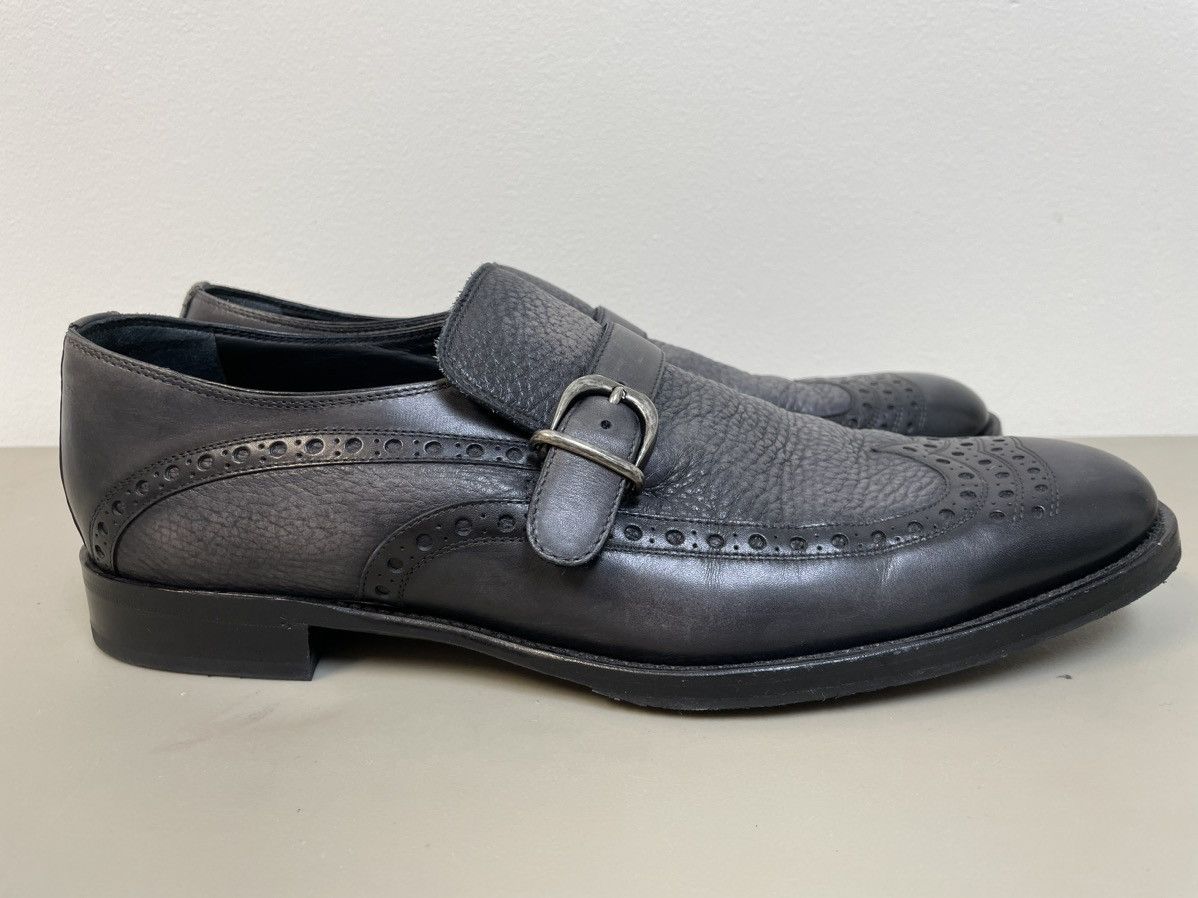 Dolce & Gabbana Belted Camp Pebble Wingtip Loafer Size US 11 / EU 44 - 4 Thumbnail