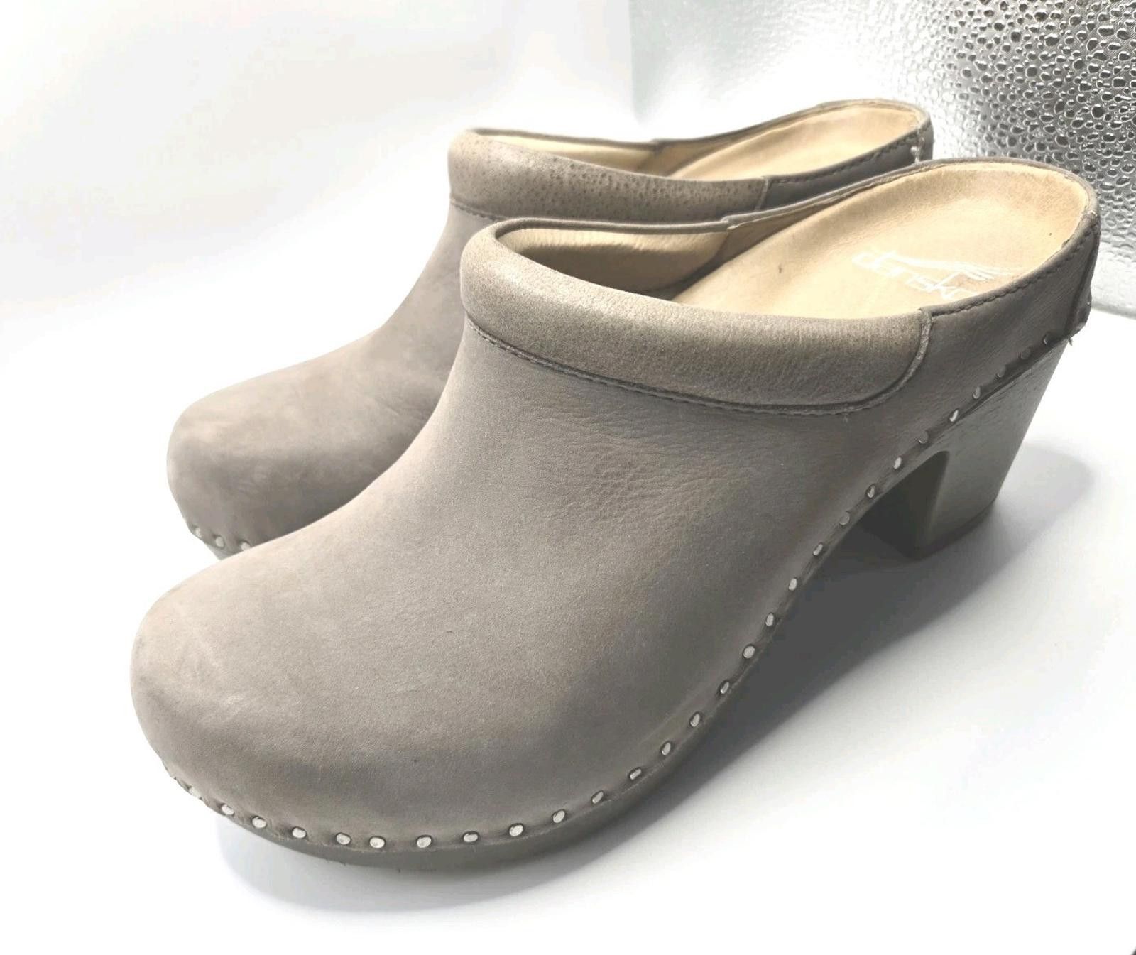 Dansko Dansko Sammy Mule Clogs Block Heel Light Wt 6.5-7 Taupe Size US 6.5 / IT 36.5 - 9 Thumbnail