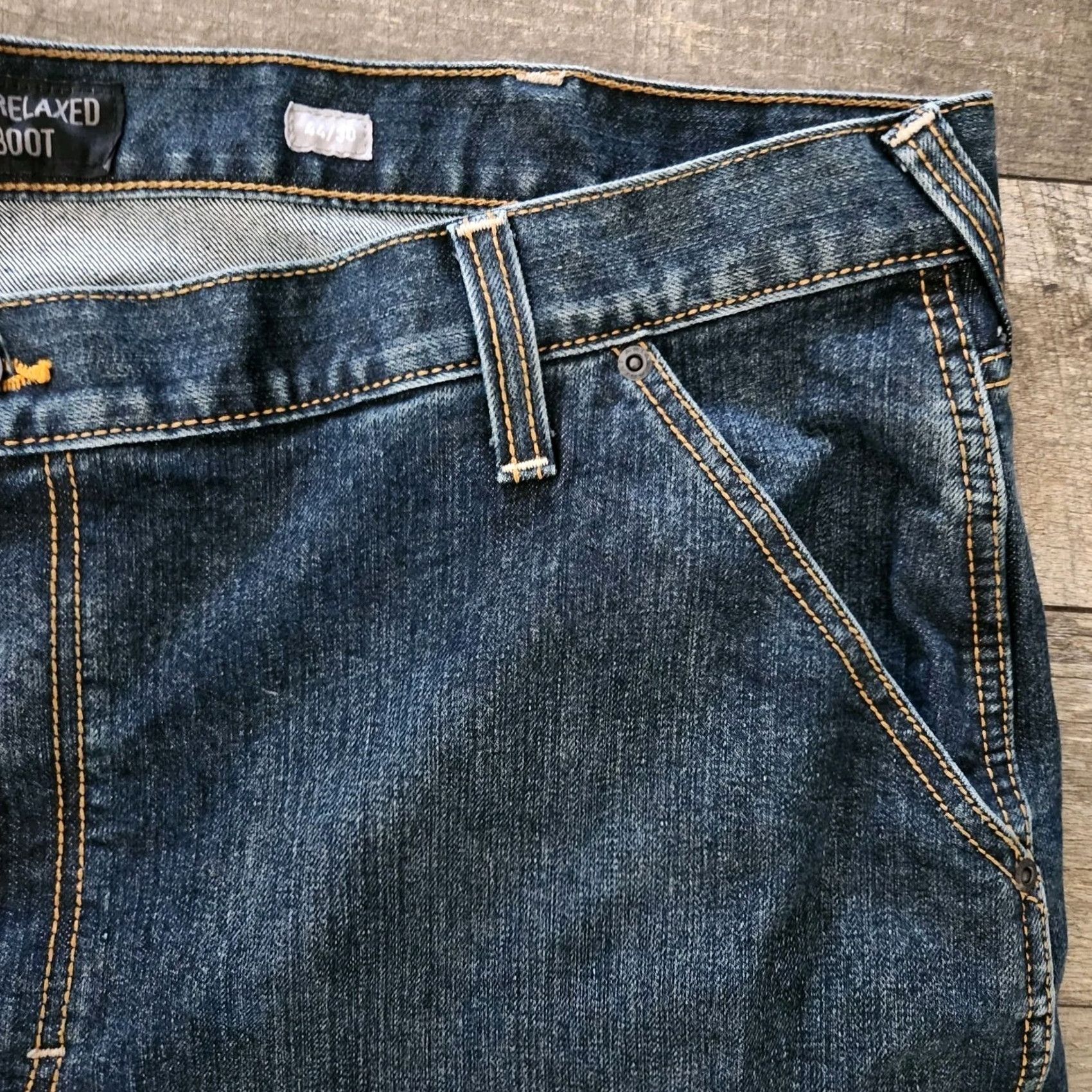 Ariat Ariat Men's M4 Relaxed Boot Jeans 44x30 Blue Denim Work Carpenter Pocket Denim Jeans Size US 44 / EU 60 - 4 Thumbnail