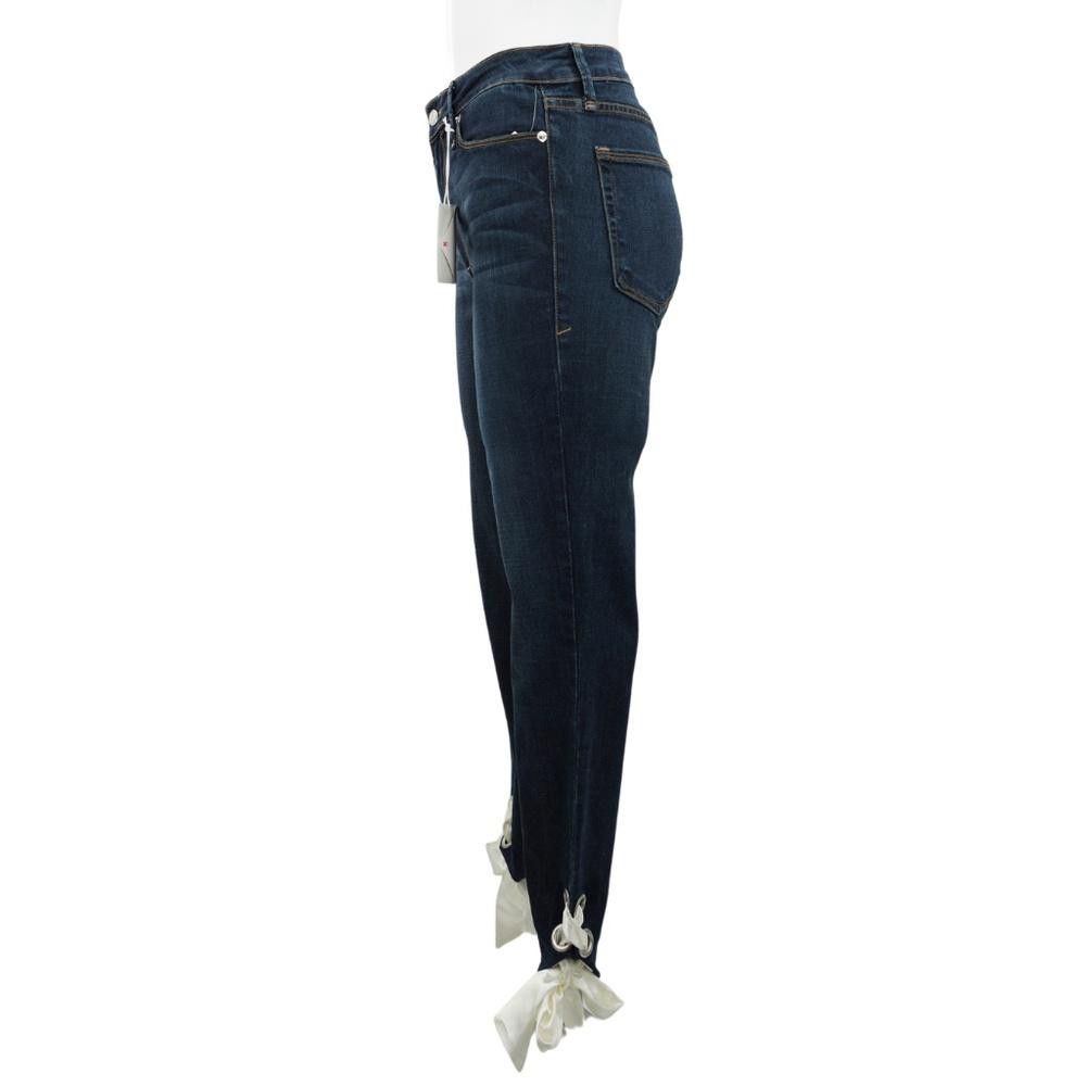 Designer Good American Ribbon High Waist Jeans Size 28/6 Size 28" / US 6 / IT 42 - 4 Thumbnail