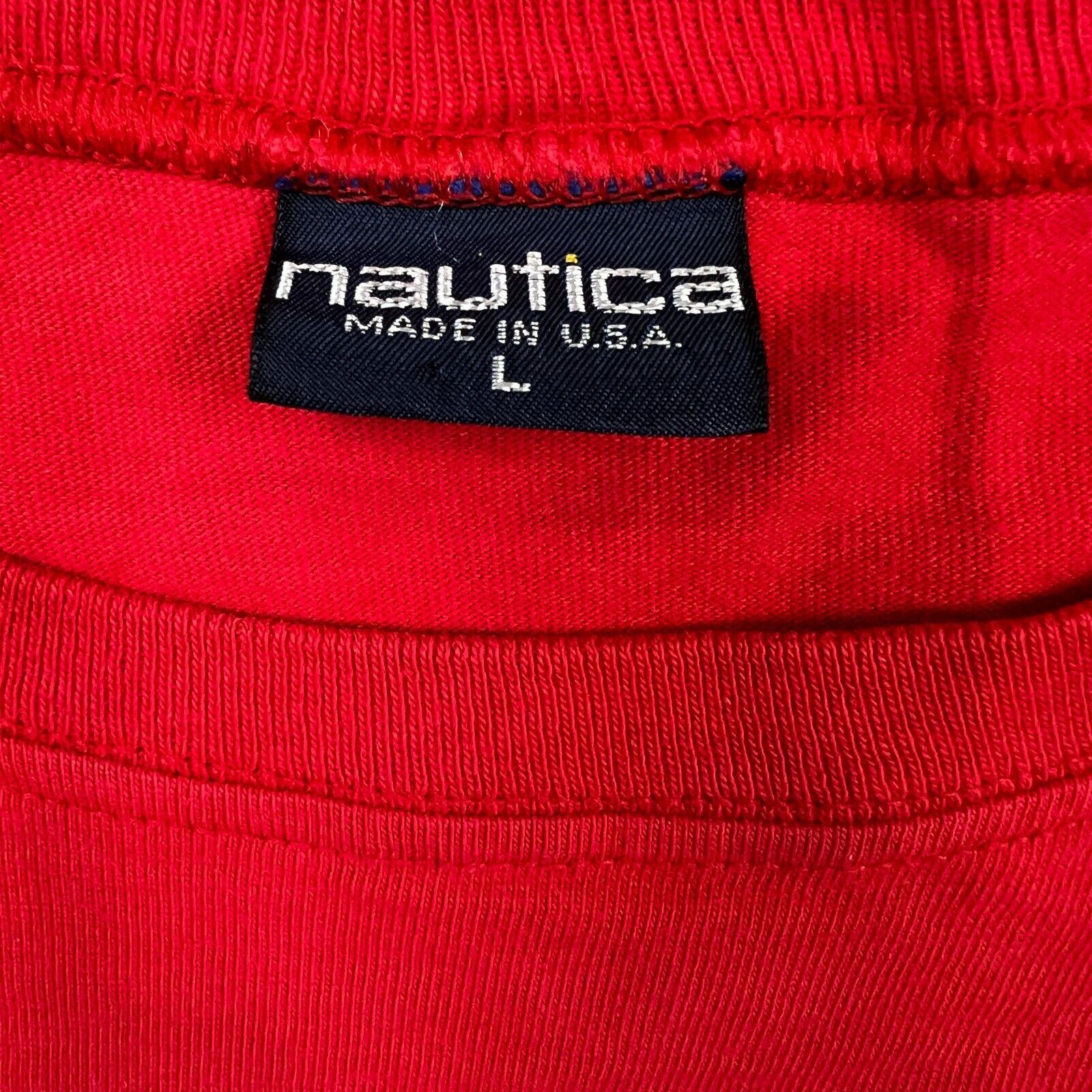 Nautica × Vintage VTG 90s Nautica T Shirt USA Casual Short Sleeve Pocket Tee Size US L / EU 52-54 / 3 - 6 Thumbnail
