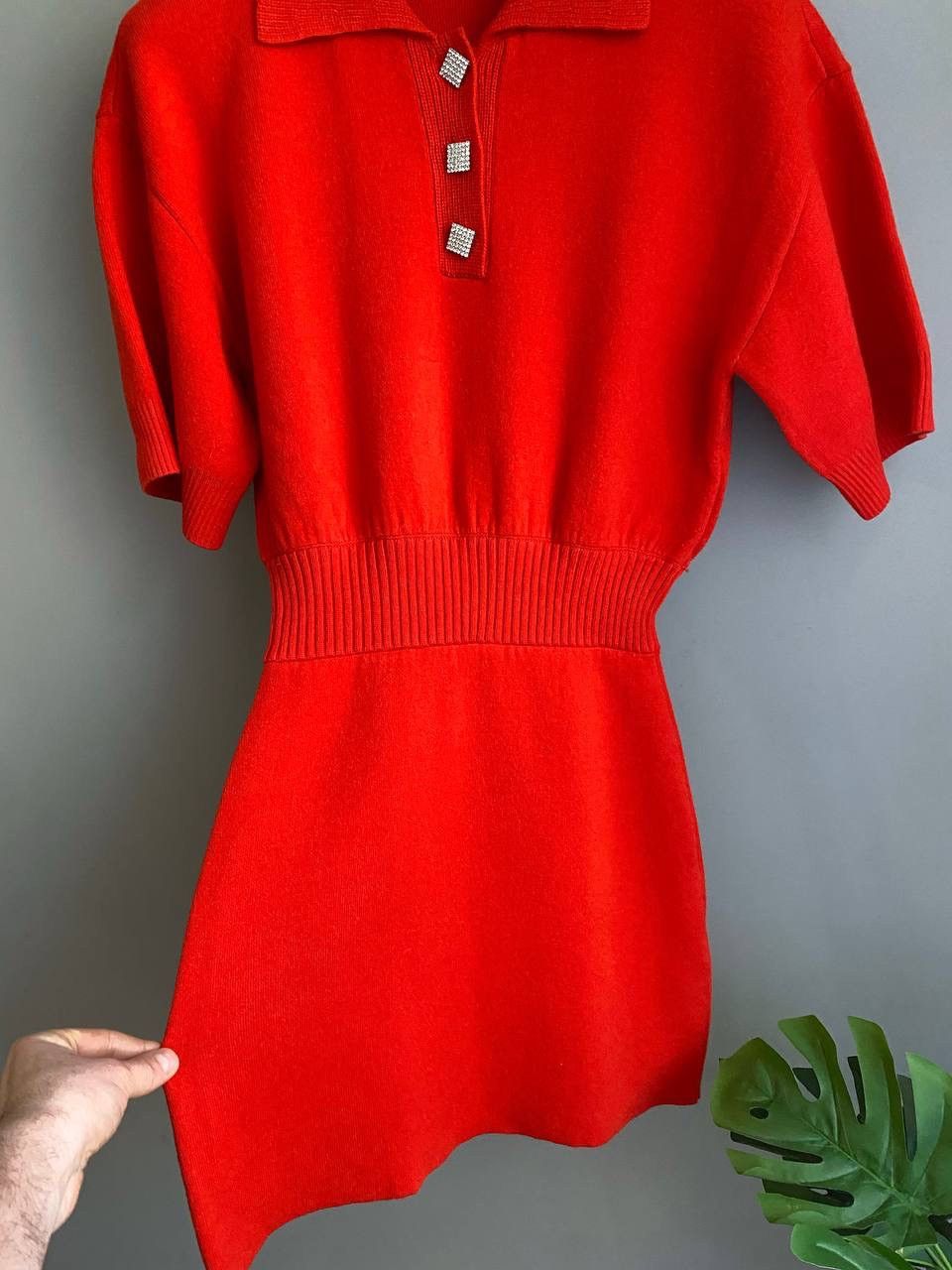 Sandro Sandro Women's Wool/Cashmere Red Knitted Mini Dress, 36/S Size S / US 4 / IT 40 - 12 Thumbnail