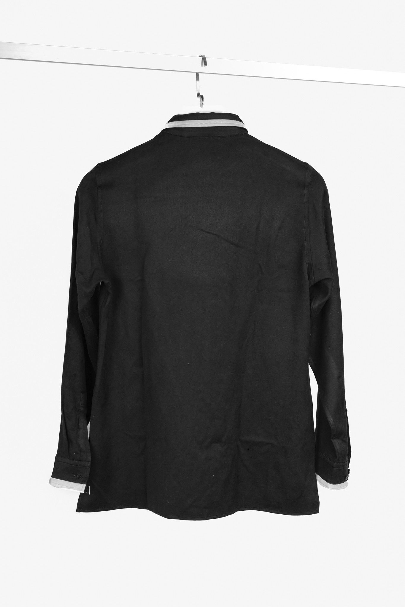Issey Miyake Issey Miyake Black White Moleskin Button Up Shirt Size M / US 6-8 / IT 42-44 - 2 Thumbnail