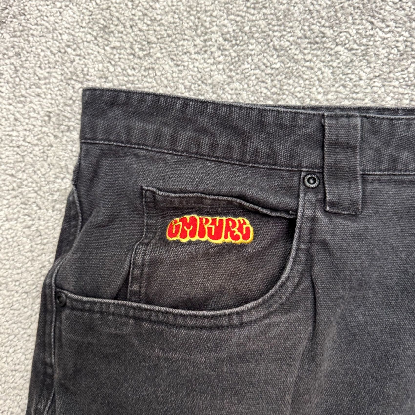 Empyre Empyre Carpenter Pants Mens 40 Black Cotton Denim Straight Leg Vintage No Size US 40 / EU 56 - 6 Thumbnail