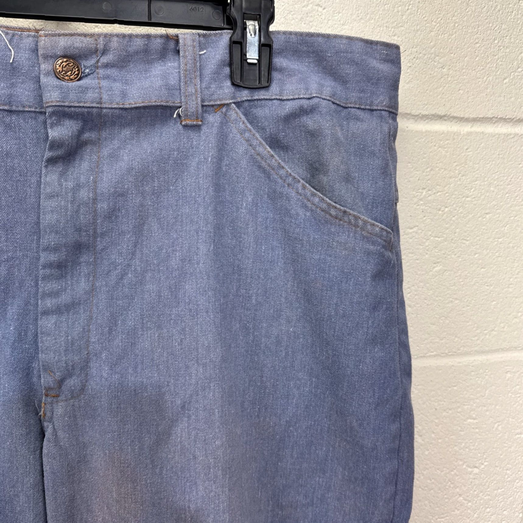 Denime VINTAGE Oak Leaf Scoville 70s Bootcut Jeans 38x34 Blue Mid Rise Mens Size US 38 / EU 54 - 3 Thumbnail