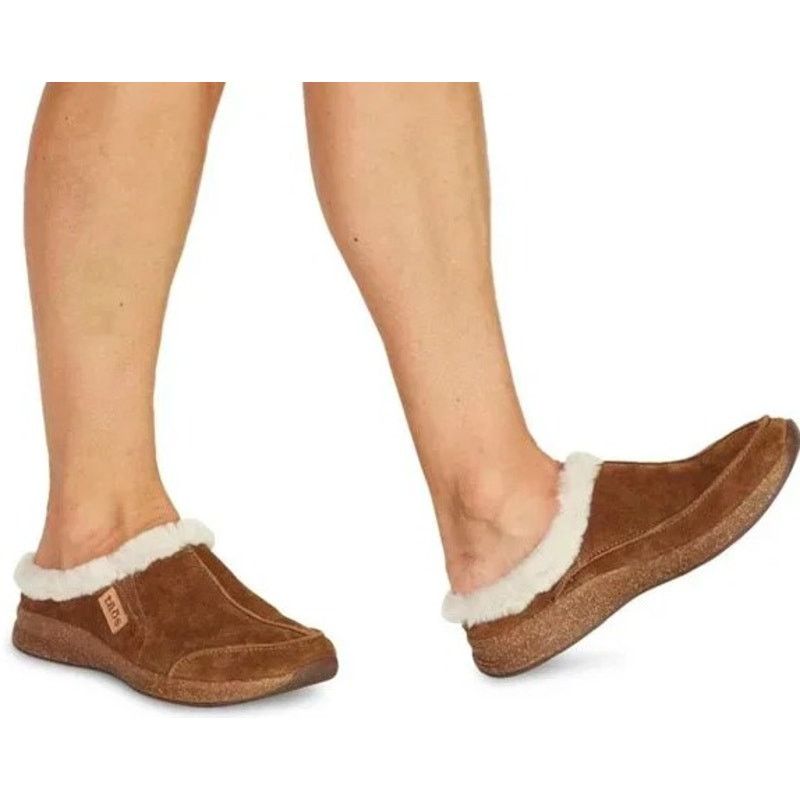 Taos Taos Future Chestnut Suede Faux Fur Slippers Clogs Mules Size US 9 / IT 39 - 1 Thumbnail