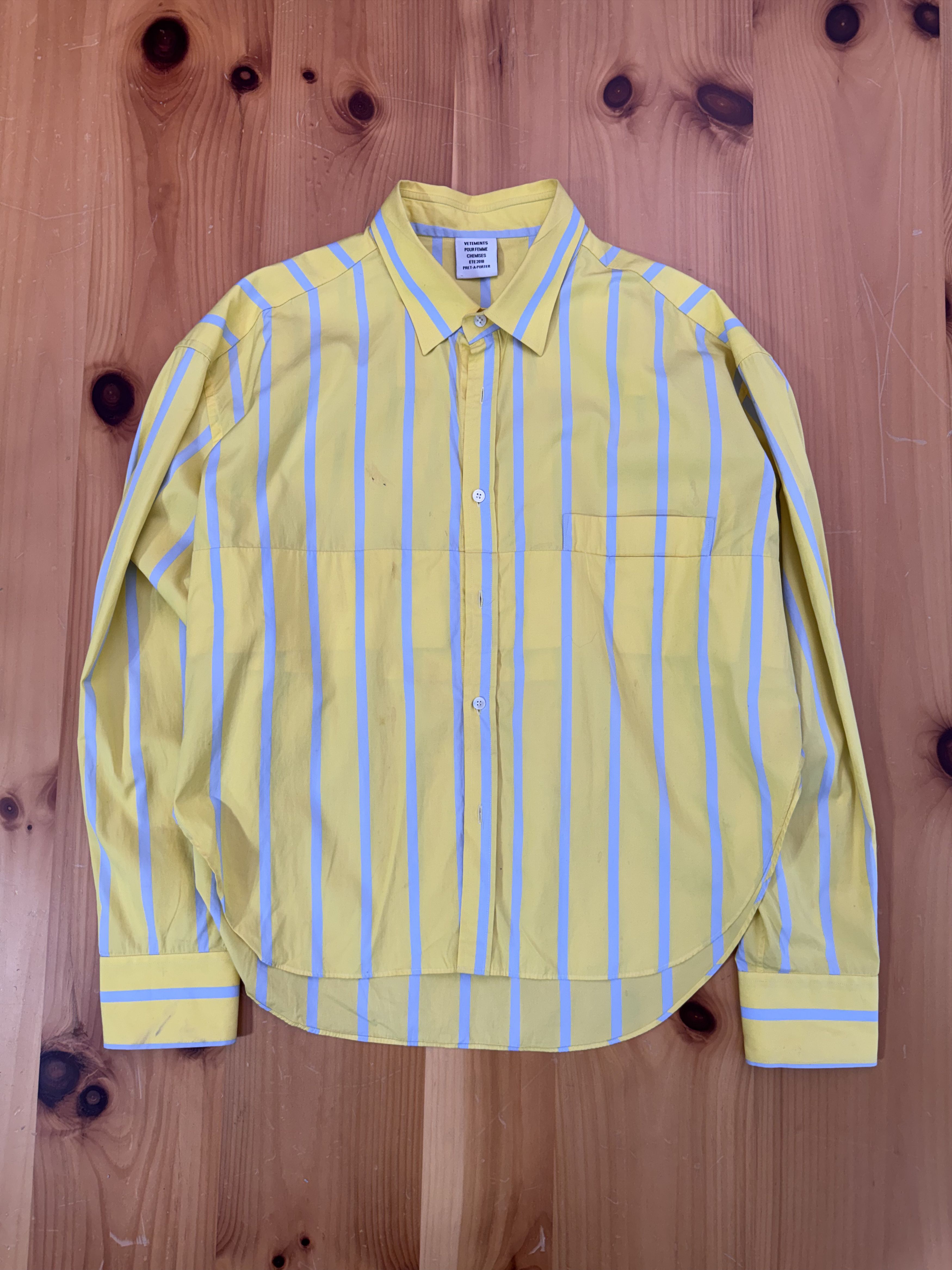 Vetements Rare Cropped C Cut Shirt Stripe Size US M / EU 48-50 / 2 - 1 Thumbnail