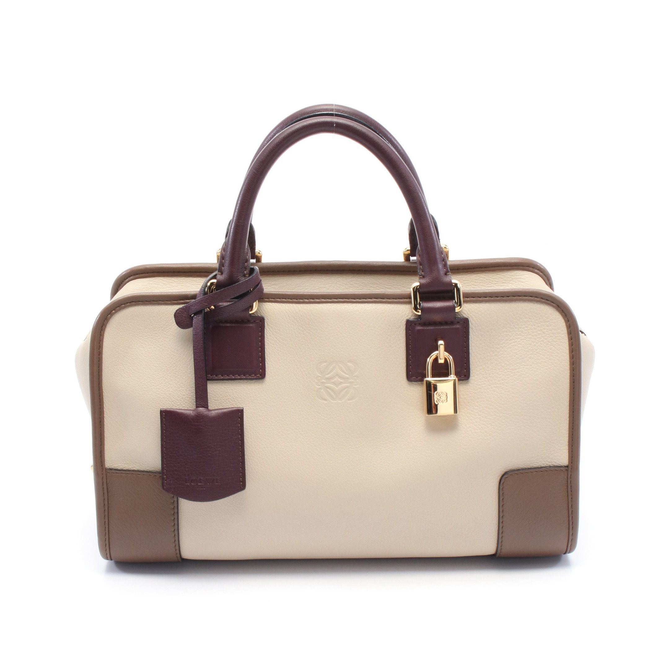 Loewe Loewe Handbag Tricolor Leather Beige Brown Bordeaux Size ONE SIZE - 1 Thumbnail