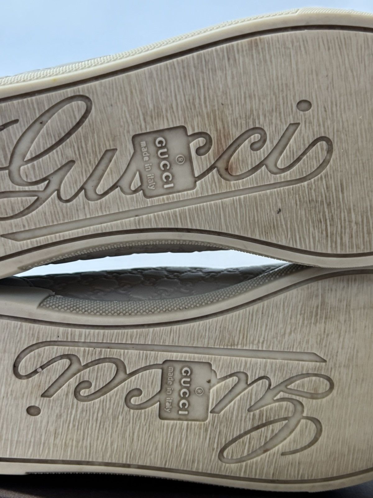 Gucci Gucci Monogram leather sneakers Size US 7.5 / IT 37.5 - 8 Thumbnail