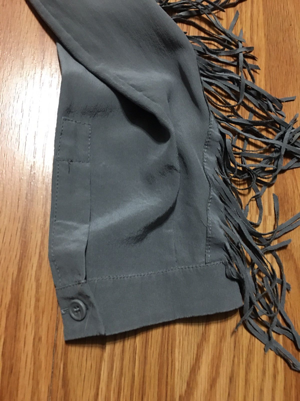 Akris AKRIS Silk Tunic Blouse Fringes Sleeves EU34 US4 Size S / US 4 / IT 40 - 12 Thumbnail