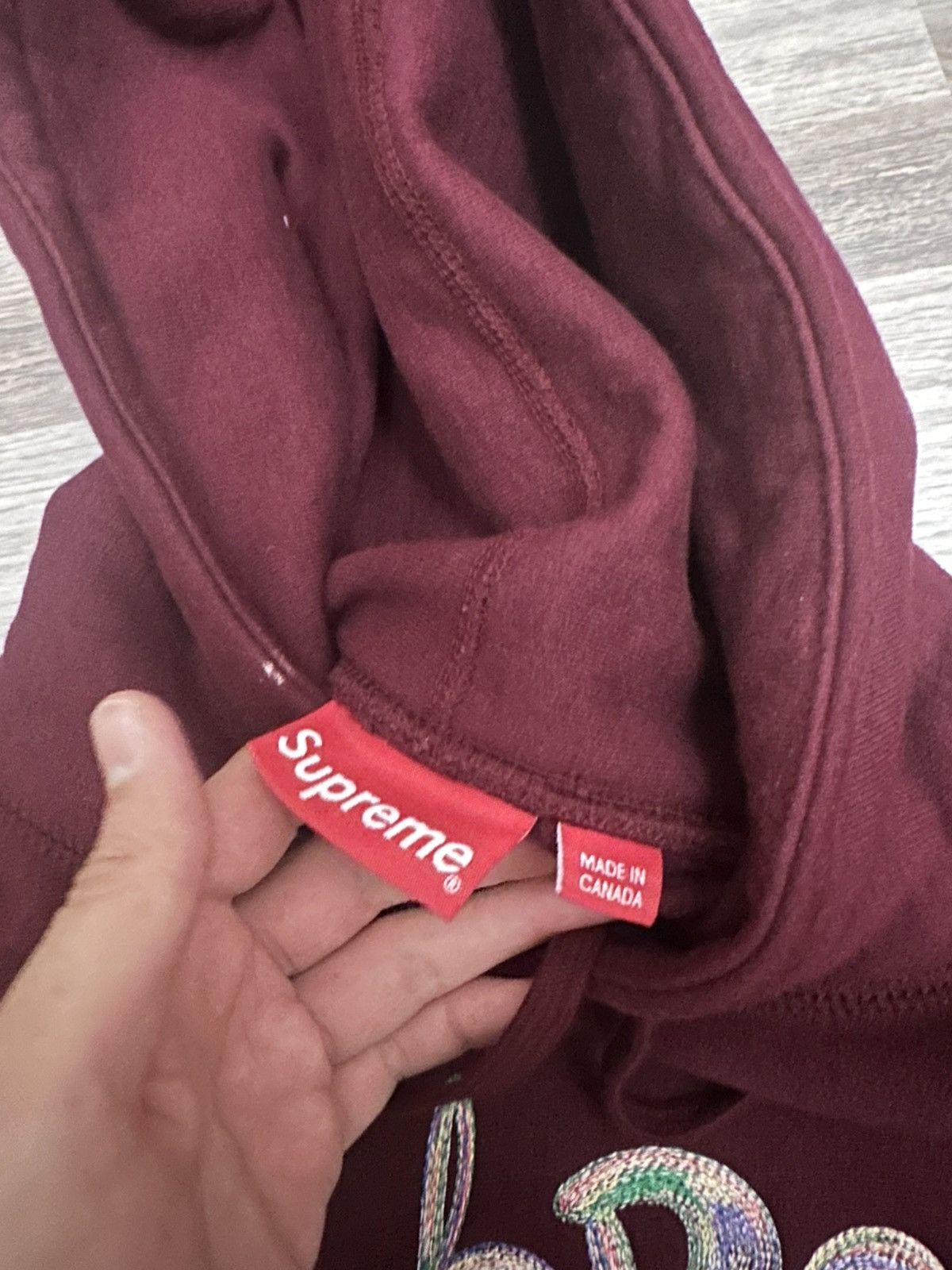 Supreme Embroidered Brush Logo Hooded Sweatshirt FW17 Size US XL / EU 56 / 4 - 7 Thumbnail