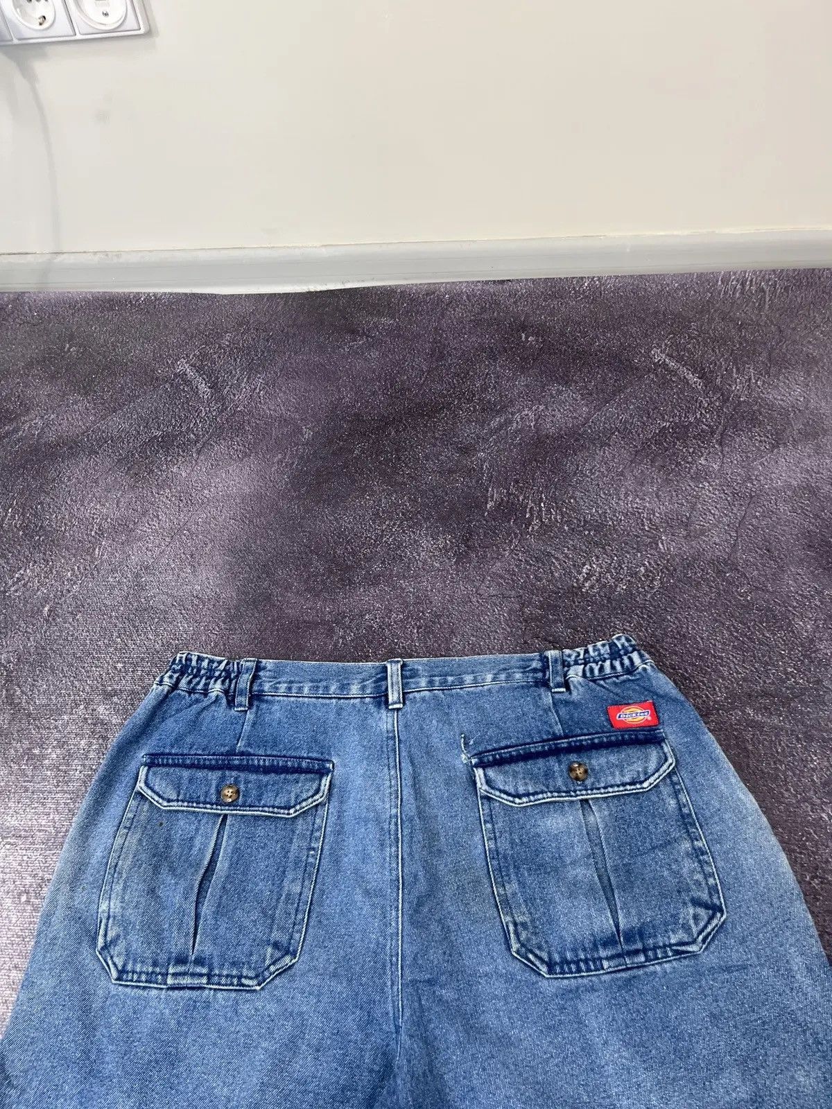 Dickies × Vintage Vintage Dickies USA Blue Hype Denim Cargo Shorts Size US 38 / EU 54 - 3 Thumbnail