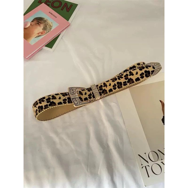 Vintage Y2K Leopard Print Belt – Stylish, Bold Fashion Accessory Size ONE SIZE - 6 Thumbnail