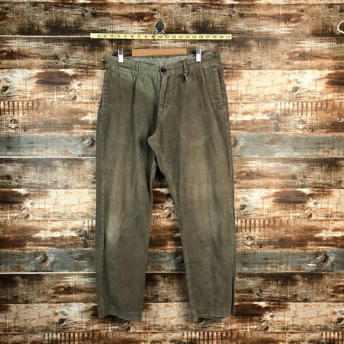 Japanese Brand × Vintage Shark Park Green faded vintage Casual Pants #A2447 Size US 31 - 1 Thumbnail