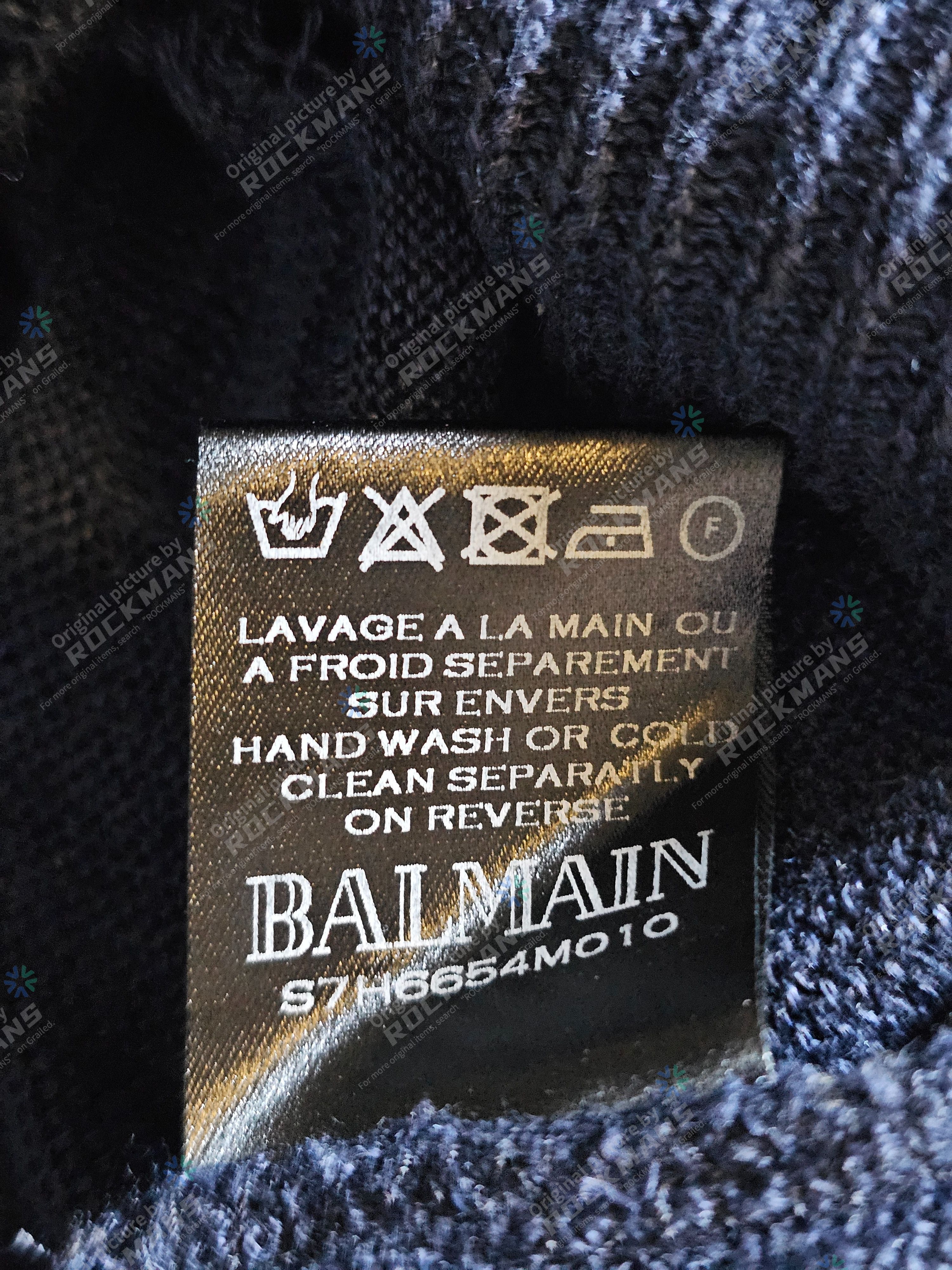Balmain BALMAIN Linen Navy Stripe Gold Button Distressed Sweater S Size US S / EU 44-46 / 1 - 10 Thumbnail