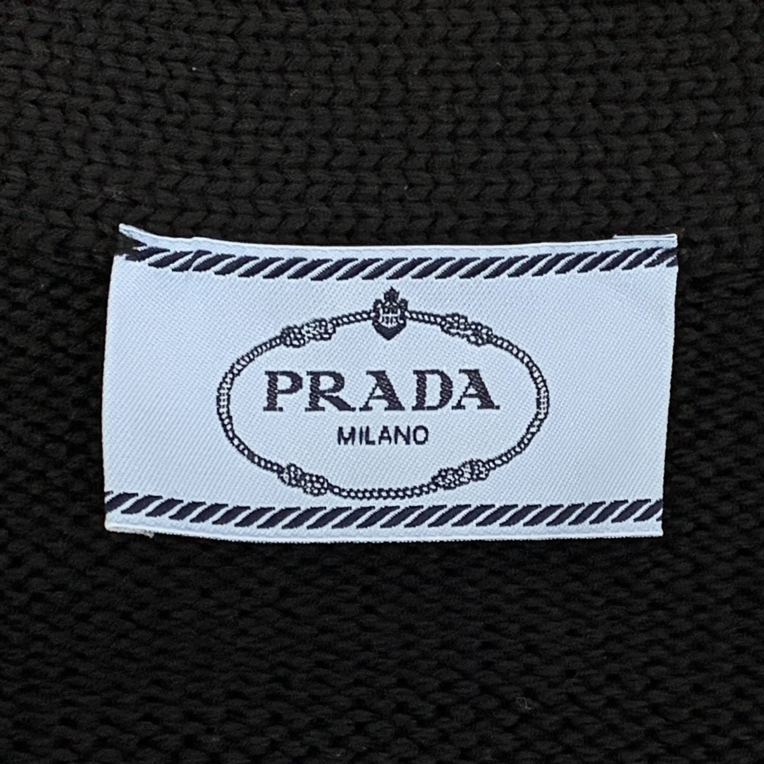 Prada Prada Patterned Intarsia Wool Knit Black (42) Size US XS / EU 42 / 0 - 6 Thumbnail
