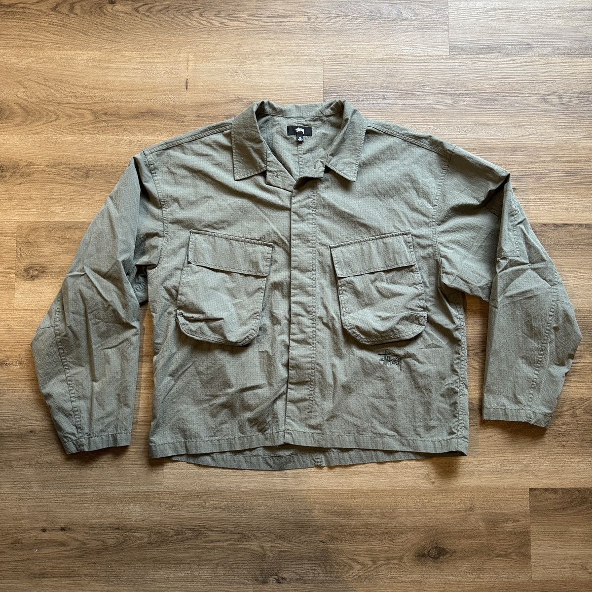 Stussy Stussy Military Nylon Overshirt - Olive | Grailed
