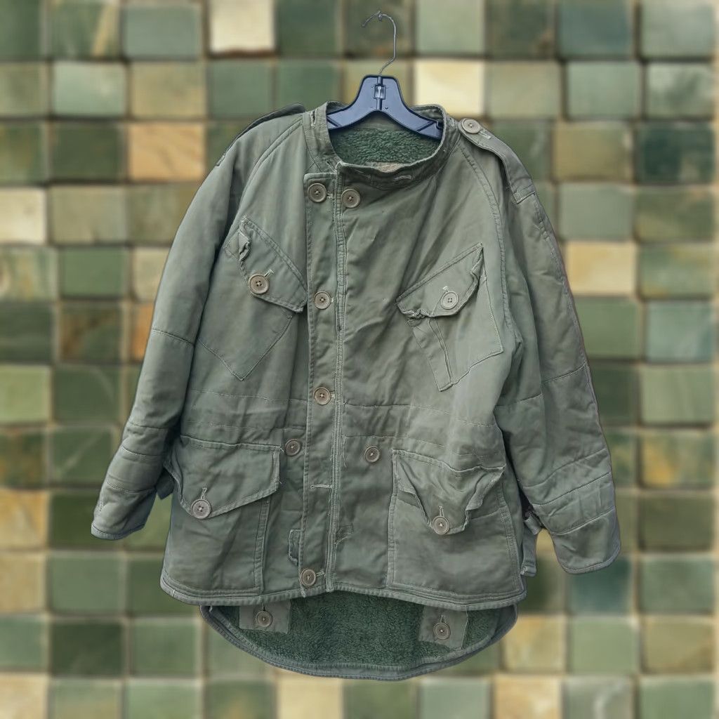 Vintage VINTAGE BRITISH MILITARY Parka Coat Men 1953 Green Size 3 Chest 26 Length 36 Winter Army Zipper Snap Closure Jacket Size US S / EU 44-46 / 1 - 1 Thumbnail