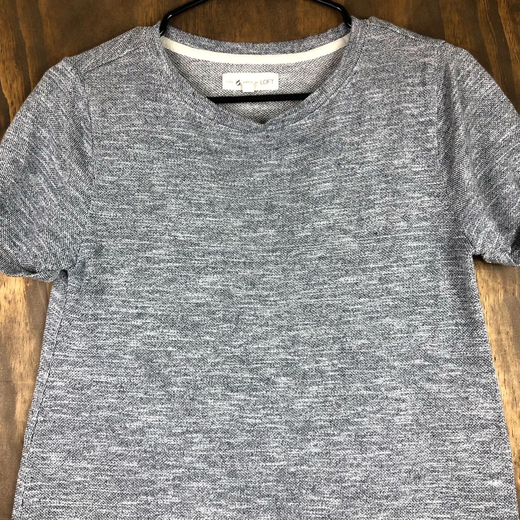 Loft LOFT Lou & Grey Womens Sweater Dress Gray Knit Short Sleeve Stretch XS Pullover Casual Workwear Momcore Normcore Minimalist Dress + Knit Size XS / US 0-2 / IT 36-38 - 2 Thumbnail