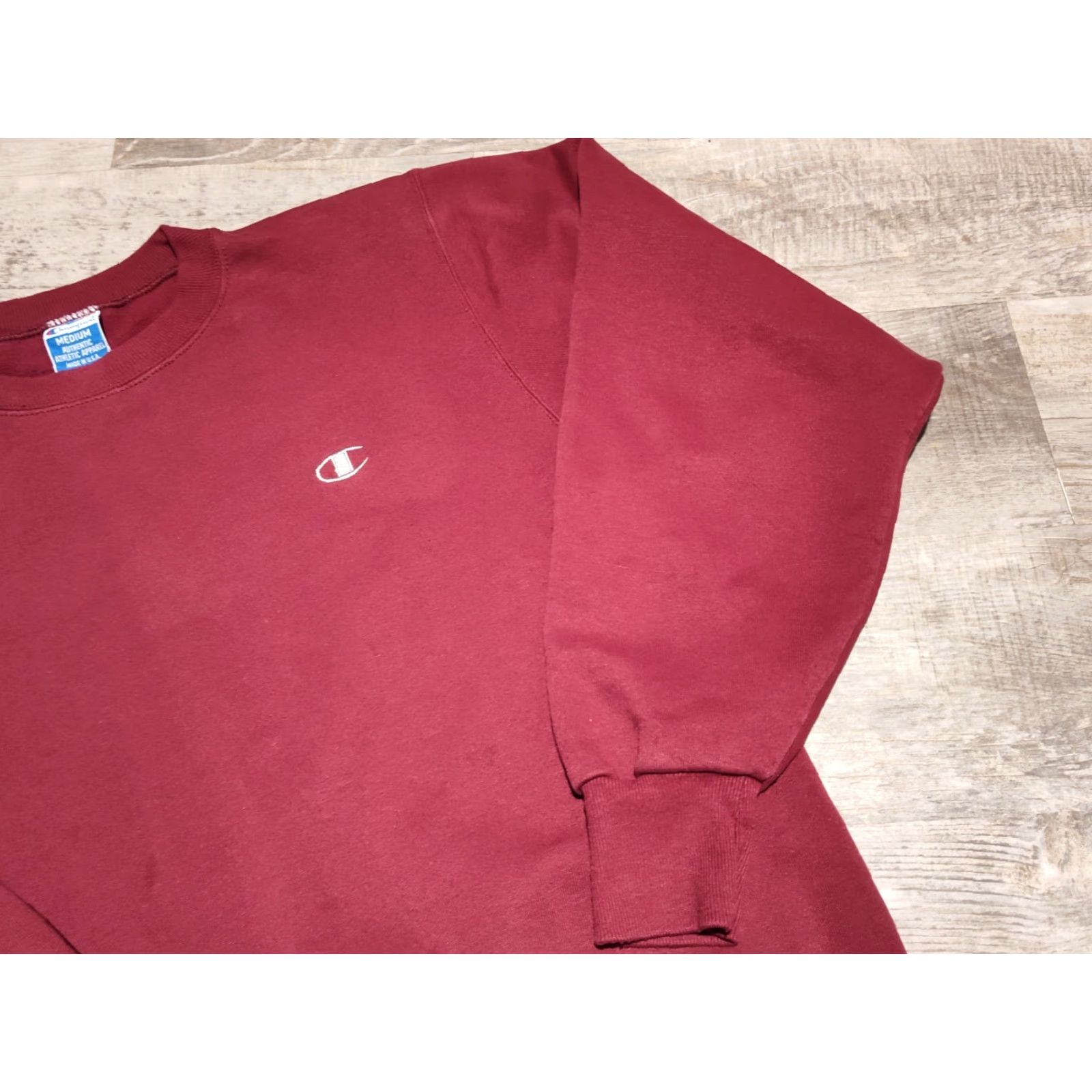 Champion Vintage 90s Champion Maroon Crewneck Sweatshirt Size M Made In USA EUC Solid Size US M / EU 48-50 / 2 - 3 Thumbnail
