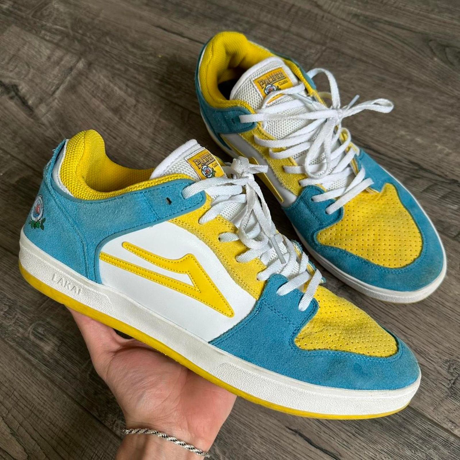 Lakai Lakai Pacifico Telford Low Yellow White Skate Shoe Sneaker Size US 11.5 / EU 44-45 - 1 Thumbnail