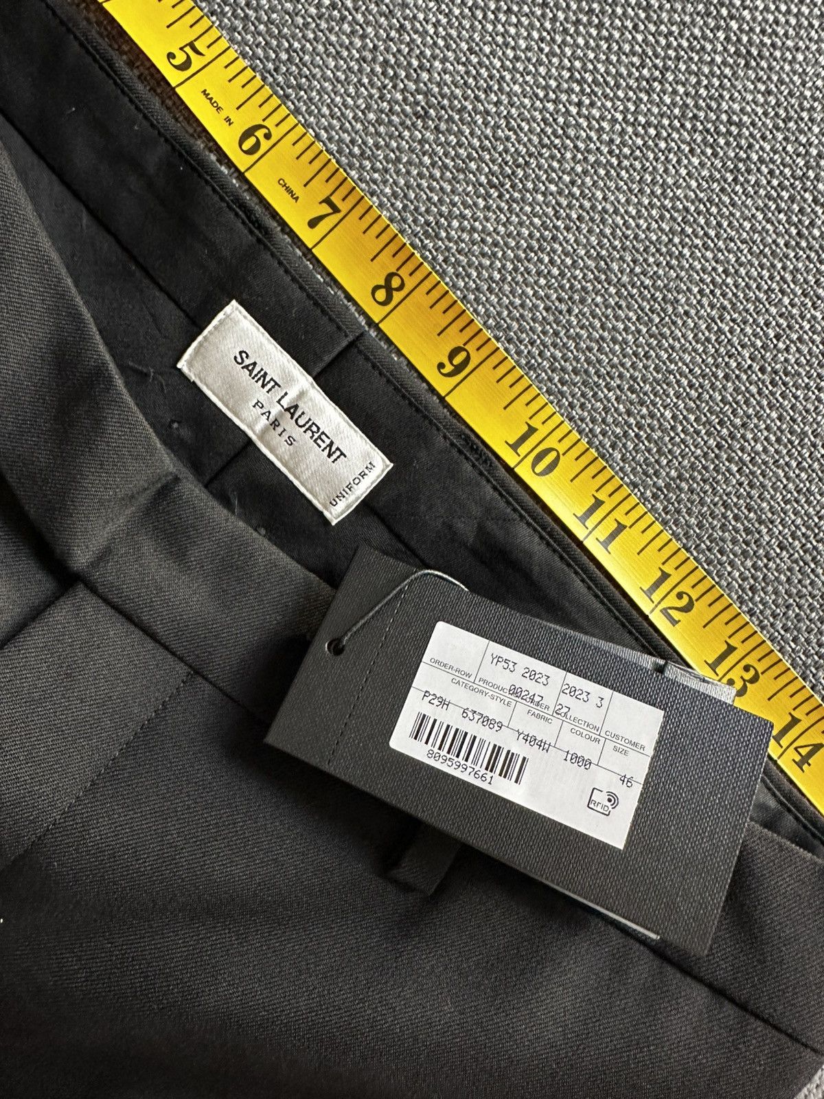 Saint Laurent Paris Slim Fit trousers in wool size 46 Size 46R - 6 Thumbnail