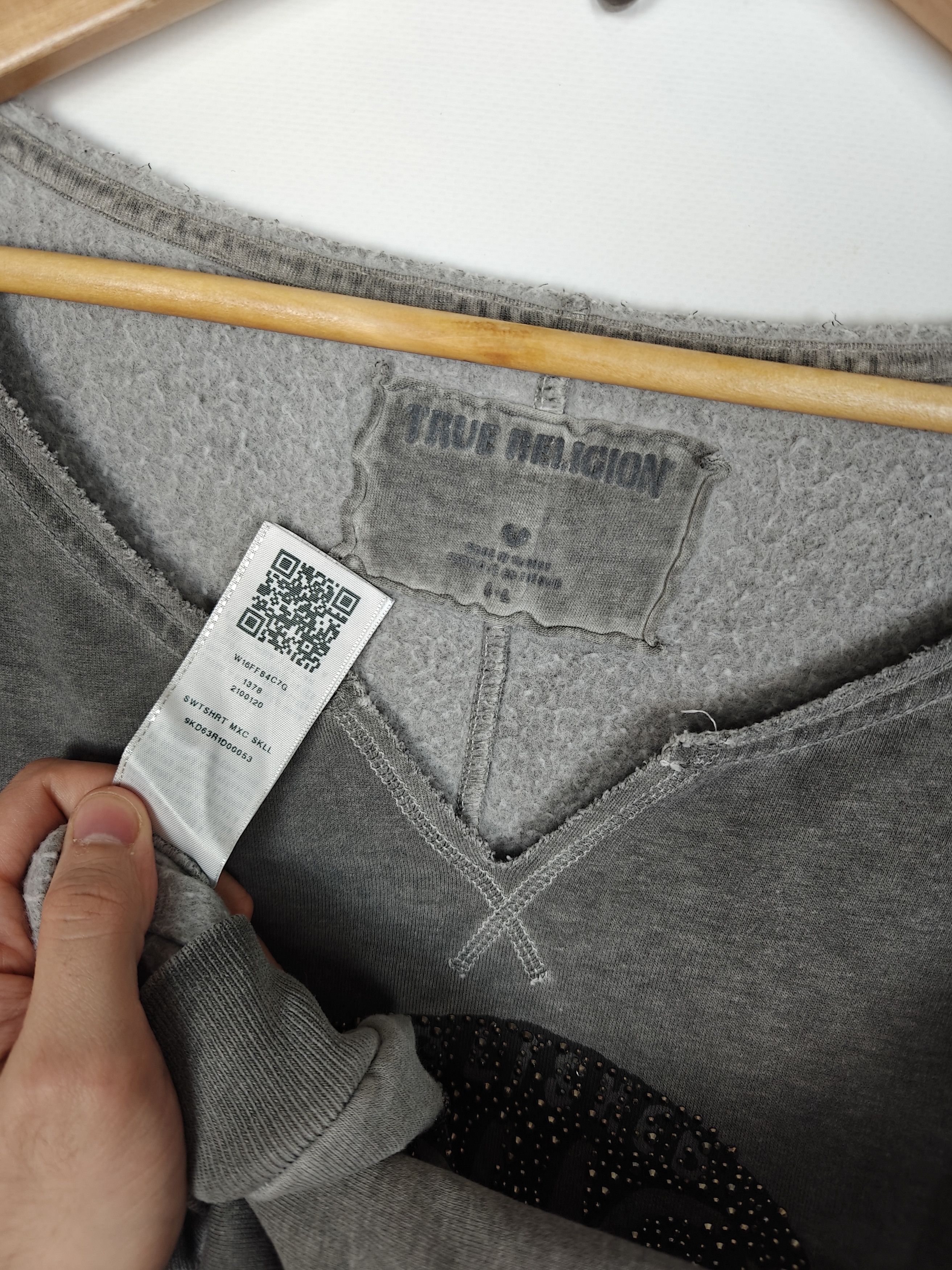 True Religion True Religion Sweatshirt Skull Center Logo Gray size L Size L / US 10 / IT 46 - 9 Thumbnail
