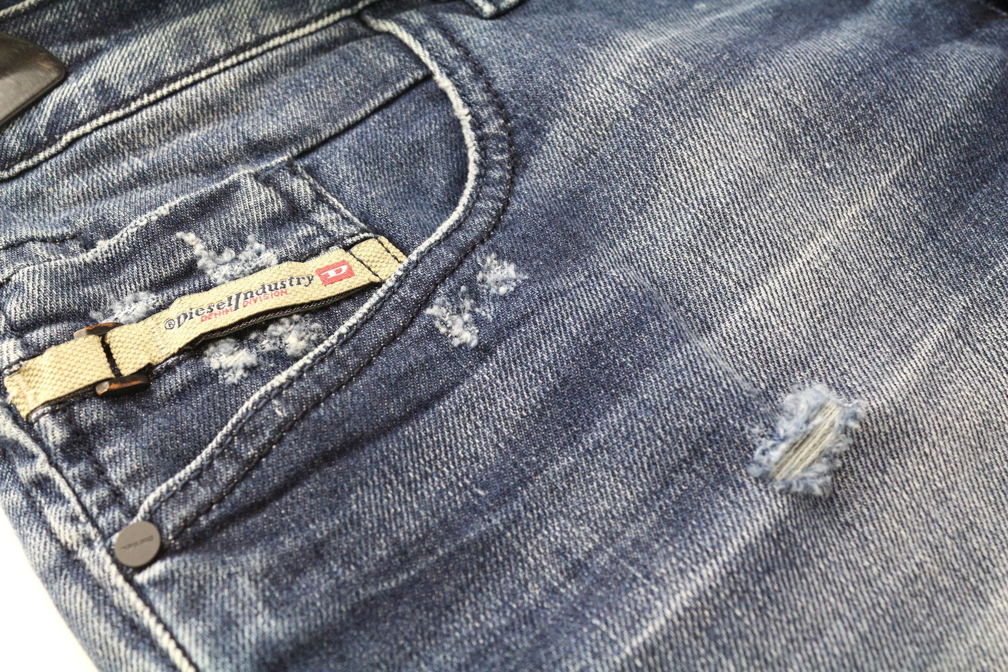 Diesel D-BAZER 084DD W29/L34 Distressed Stretch Jeans 74359 Size US 29 - 11 Thumbnail