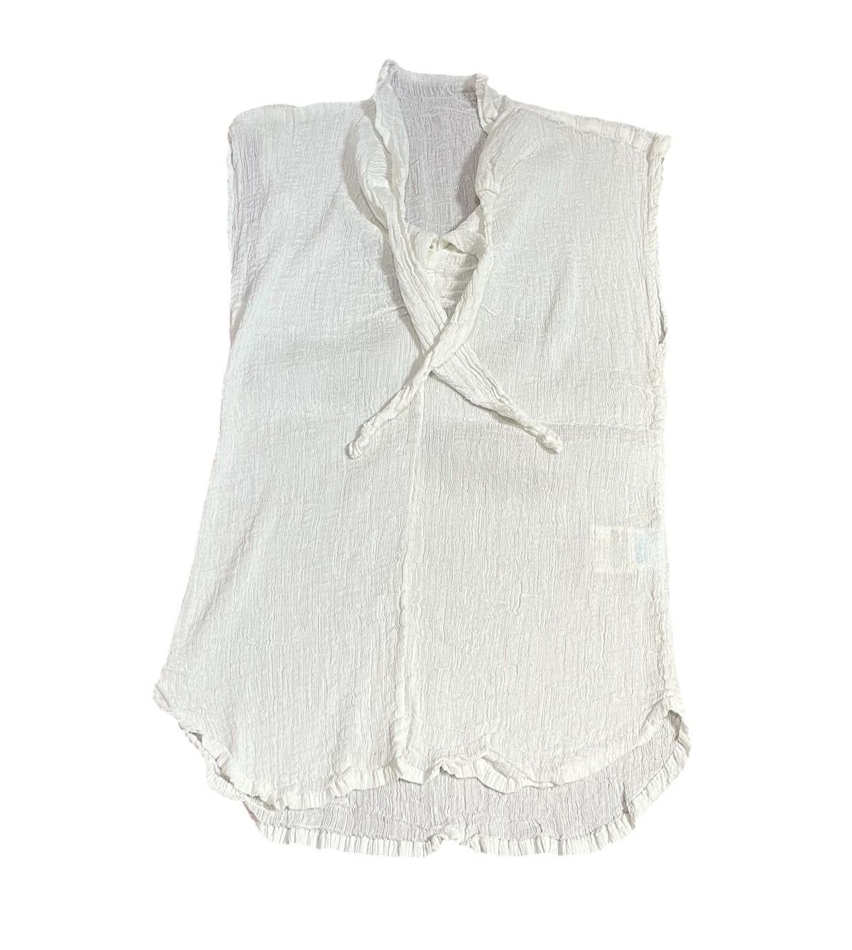 Vintage issey miyake me pleated sheer avant garde tank top