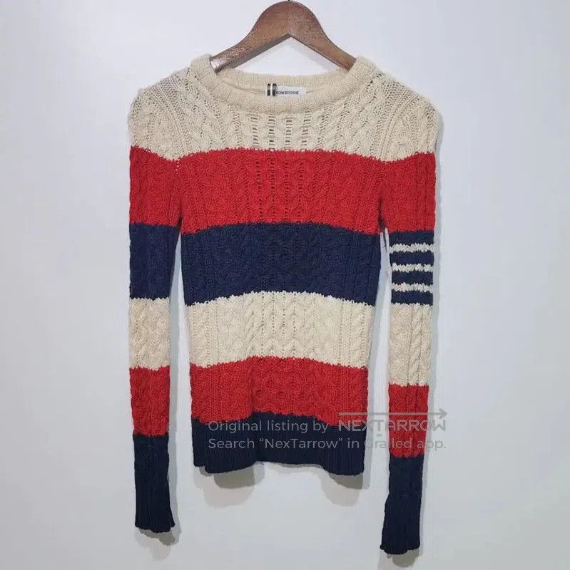 Thom Browne Ladies' Cream Wool Sweater .