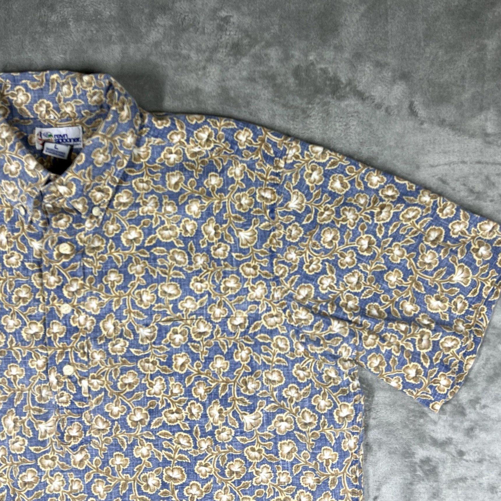 Reyn Spooner Reyn Spooner Men's Shirt Hawaiian Traditionals Floral Print Multicolor Short Sleeve 1/4 Button Up L Mens Size US L / EU 52-54 / 3 - 4 Thumbnail