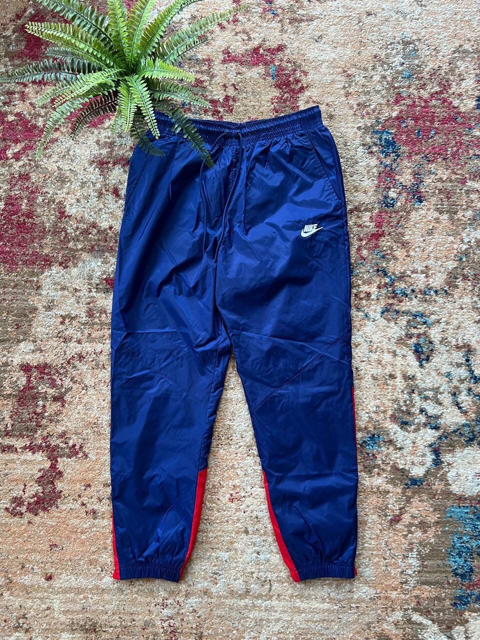 Nike × Vintage 🫐 NIKE TRACK PANTS RETRO BAGGY Y2K SWOOSH LOGO 90’s Size US 33 - 1 Thumbnail