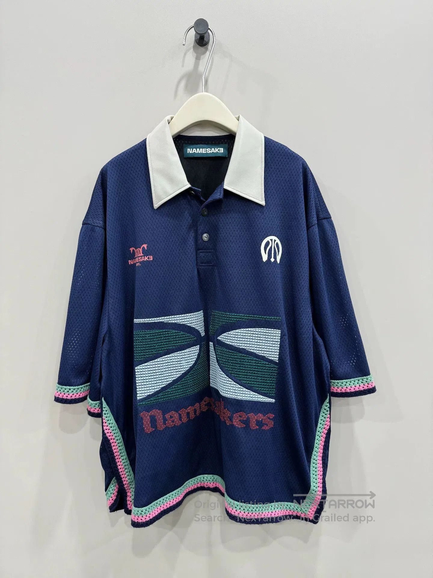 NAMESAKE printed knit short-sleeve polo shirt. Size US M / EU 48-50 / 2 - 1 Thumbnail