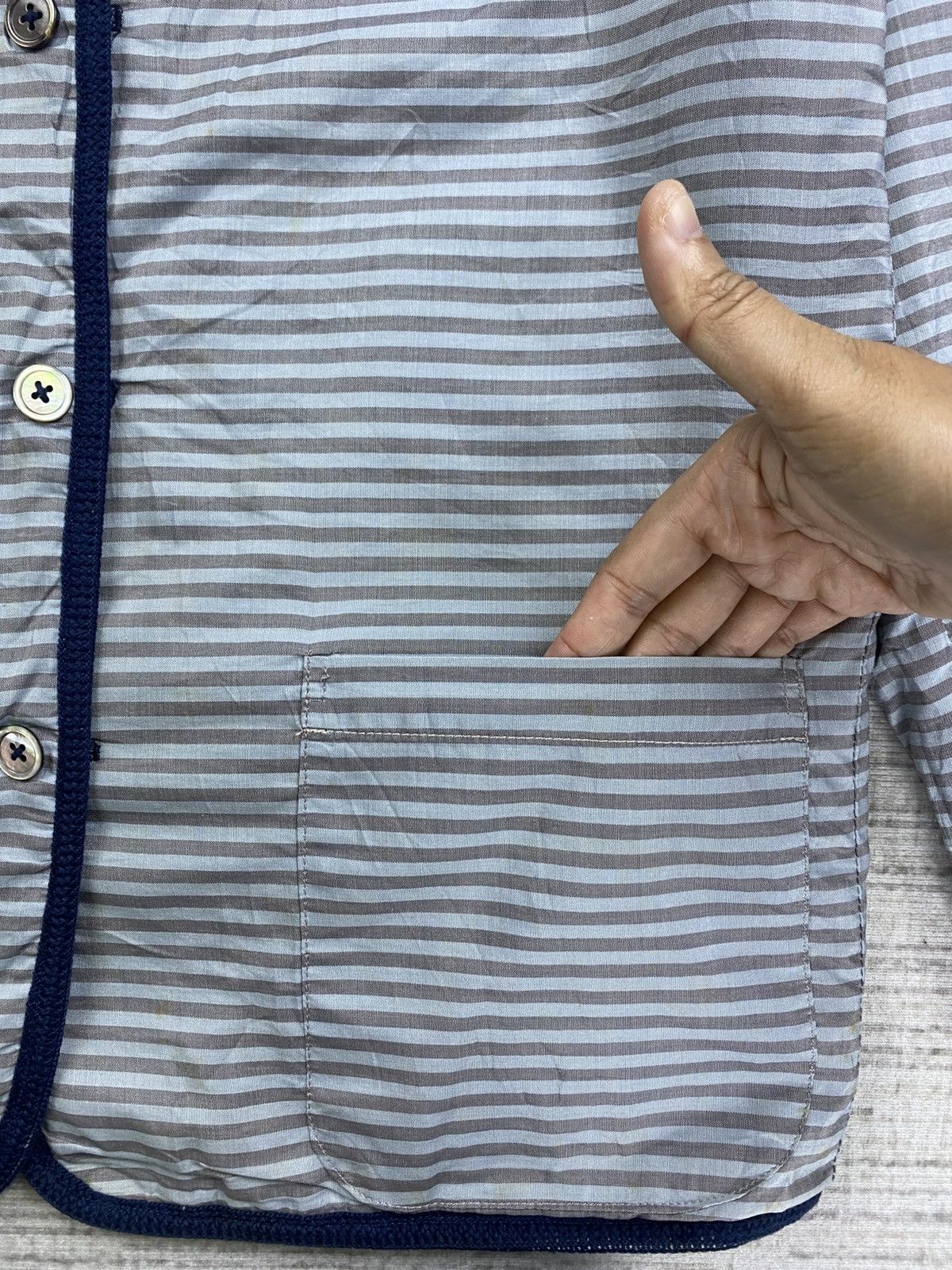 Valentino × Vintage Vintage Valentino Italy Reversible Striped Jacket Size US S / EU 44-46 / 1 - 11 Thumbnail