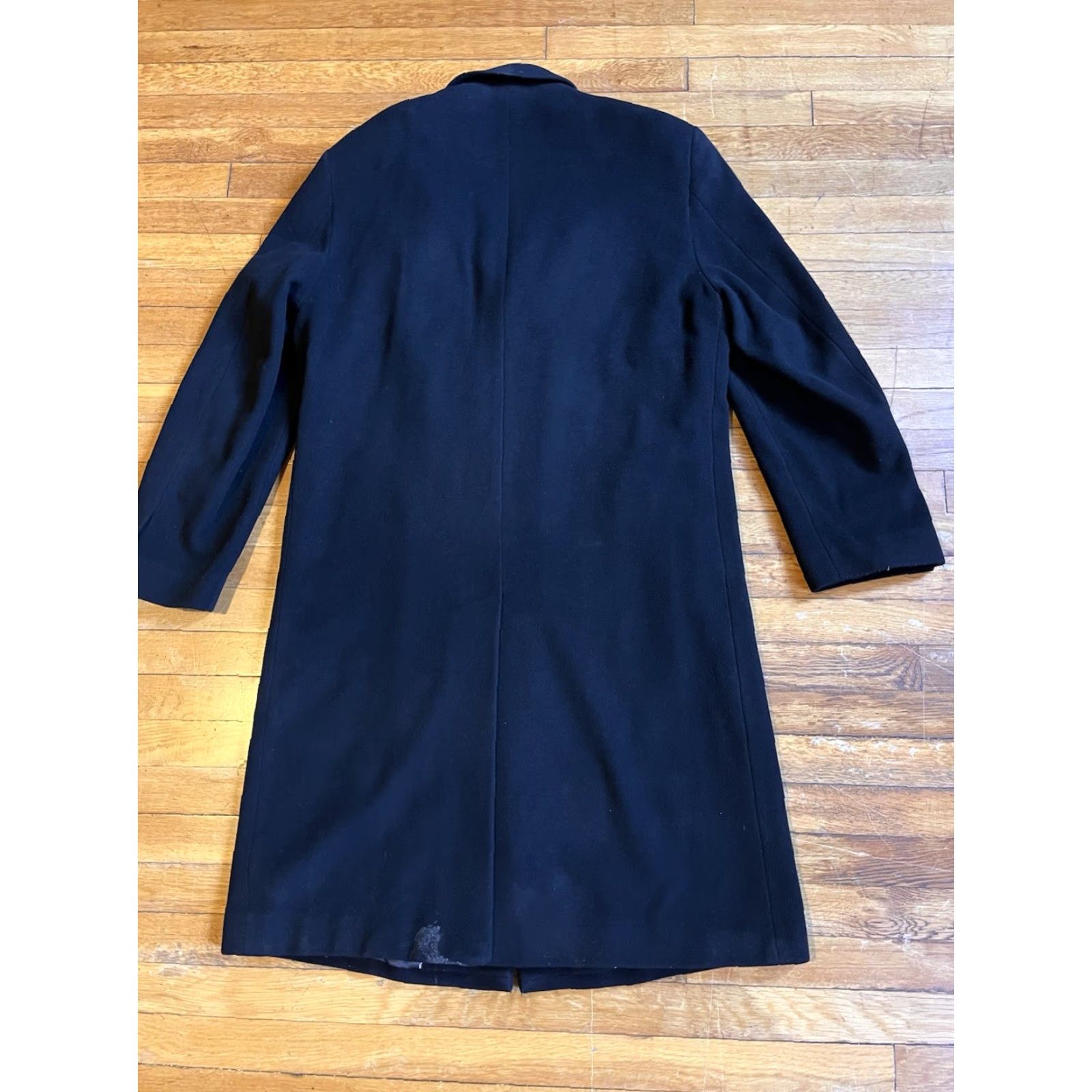 Ralph Lauren VINTAGE Lauren Ralph Lauren Cashmere Blend Long Overcoat Men 42 Black 46 Chest Heavyweight Regular Fit Pockets Buttoned Size US XS / EU 42 / 0 - 6 Thumbnail
