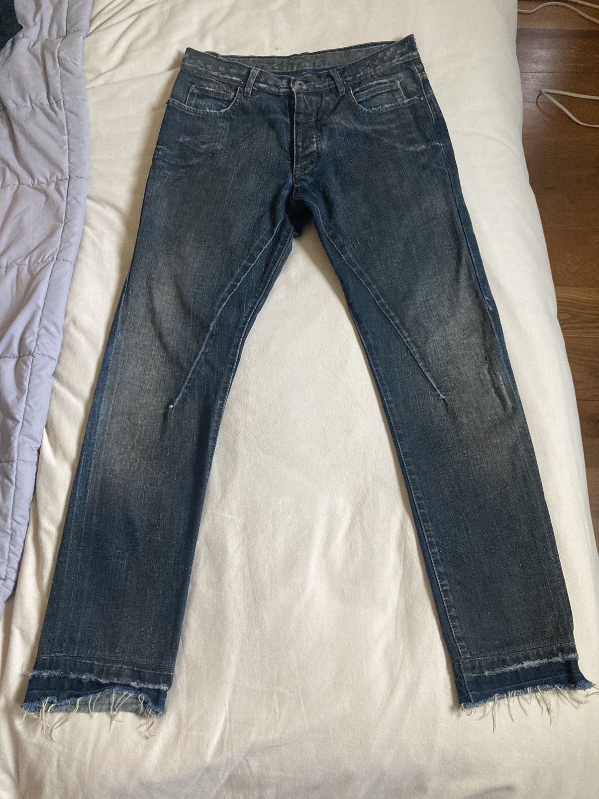 Rick Owens × Rick Owens Drkshdw Rick Owens Olmar Mirta era Denim Jean Size US 31 - 1 Thumbnail