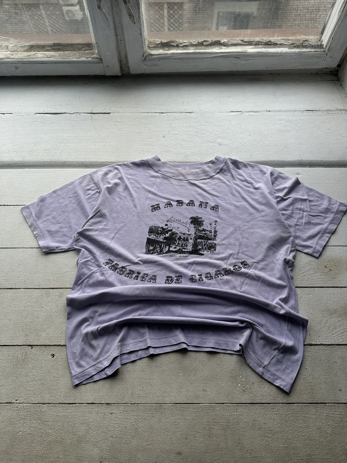Vintage 🚨 HABANA FABRICA DE SIGAROS PURPLE VNTG T KUBA MANUEL LOPEZ Size US XL / EU 56 / 4 - 1 Thumbnail
