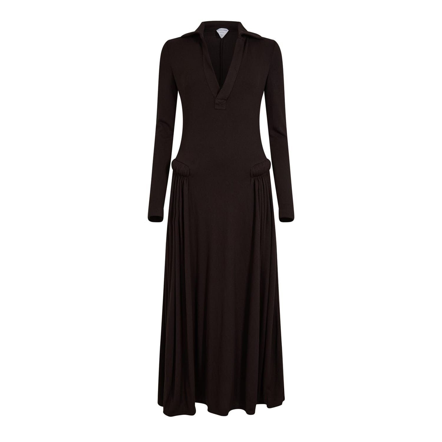 Bottega Veneta Bottega Veneta Collared Neck Maxi A-Line Dress in Neutral Size M / US 6-8 / IT 42-44 - 1 Thumbnail