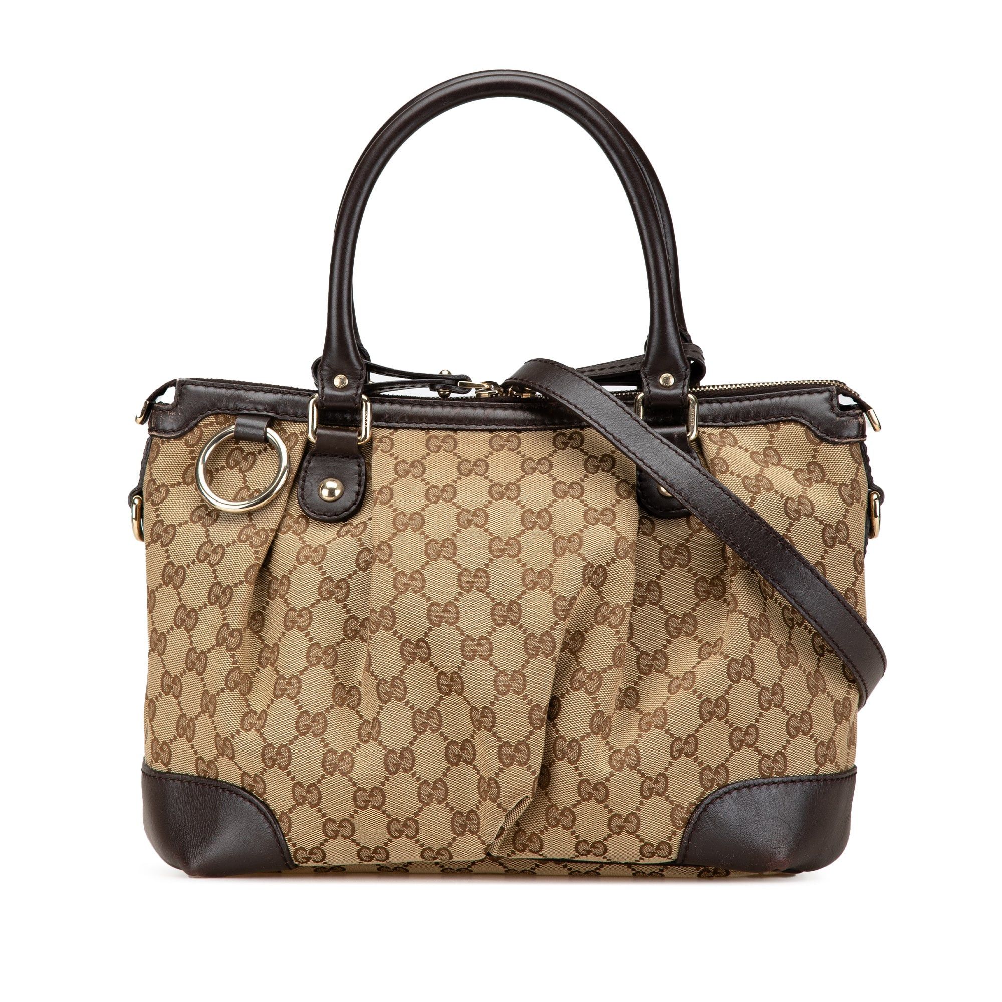 Gucci Gucci GG Canvas Sukey Satchel Brown Size ONE SIZE - 1 Thumbnail