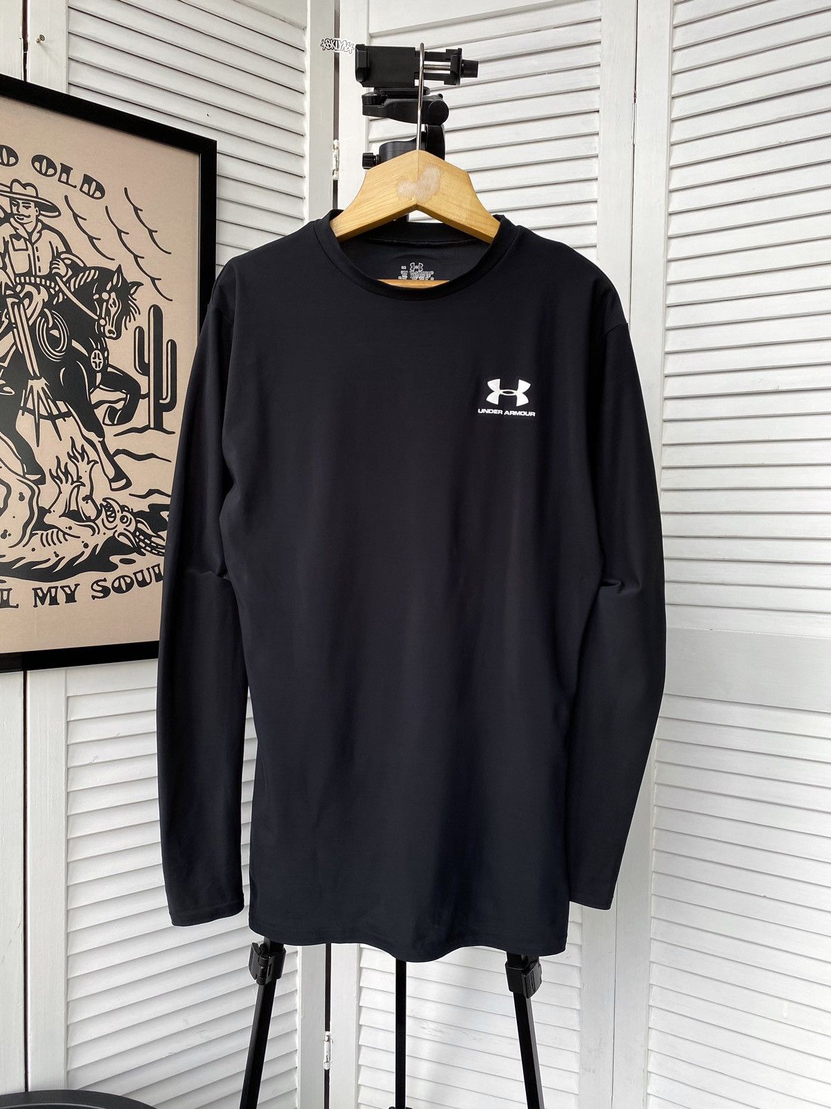 Under Armour × Vintage Vintage Under Armour Compression Running Long Sleeve Size US L / EU 52-54 / 3 - 1 Thumbnail