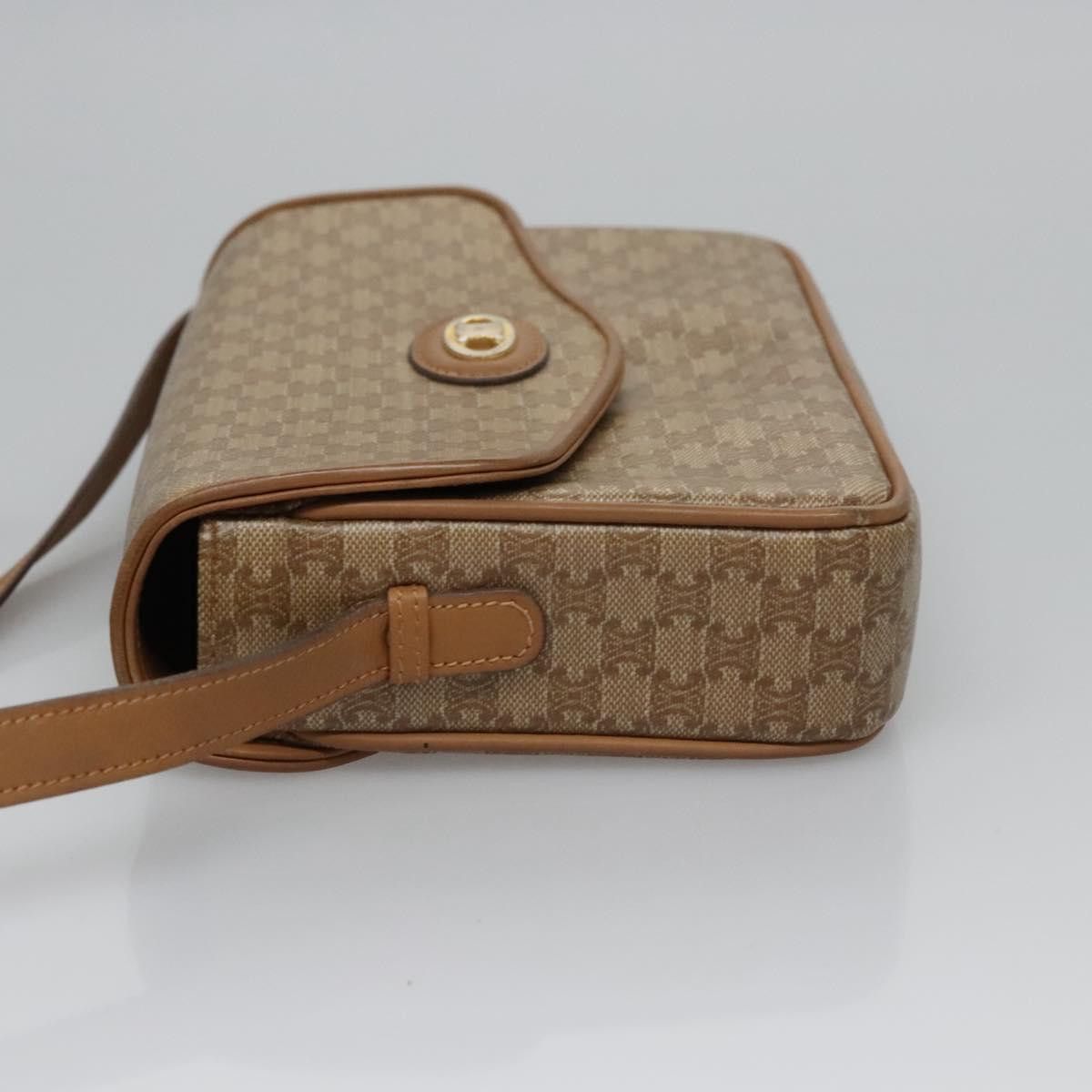 Celine CELINE Macadam Canvas Shoulder Bag Beige Gold Size ONE SIZE - 5 Thumbnail