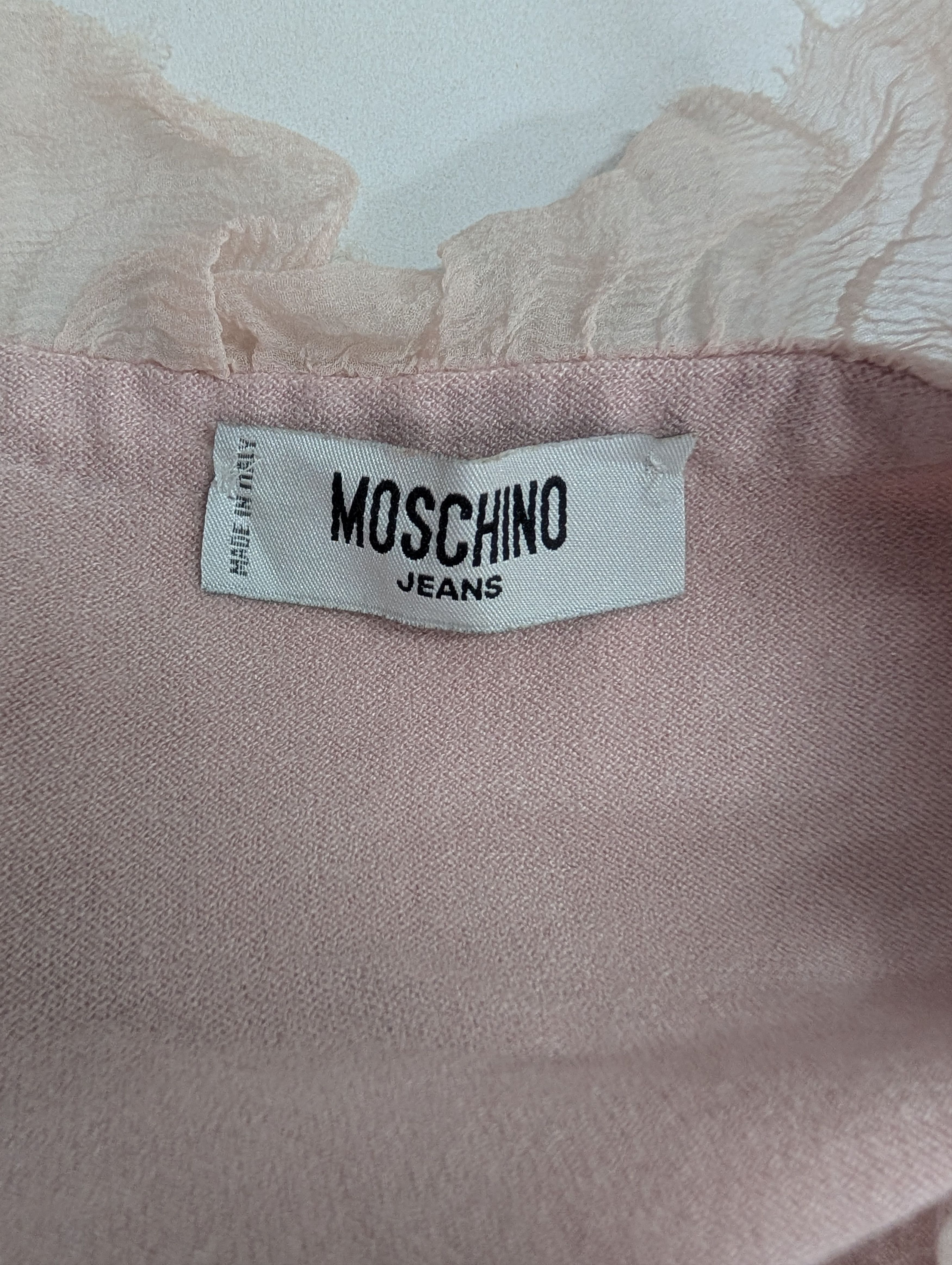 Moschino Pink Buttoned Sleeveless Top With Ruffle Collar Size M / US 6-8 / IT 42-44 - 5 Thumbnail