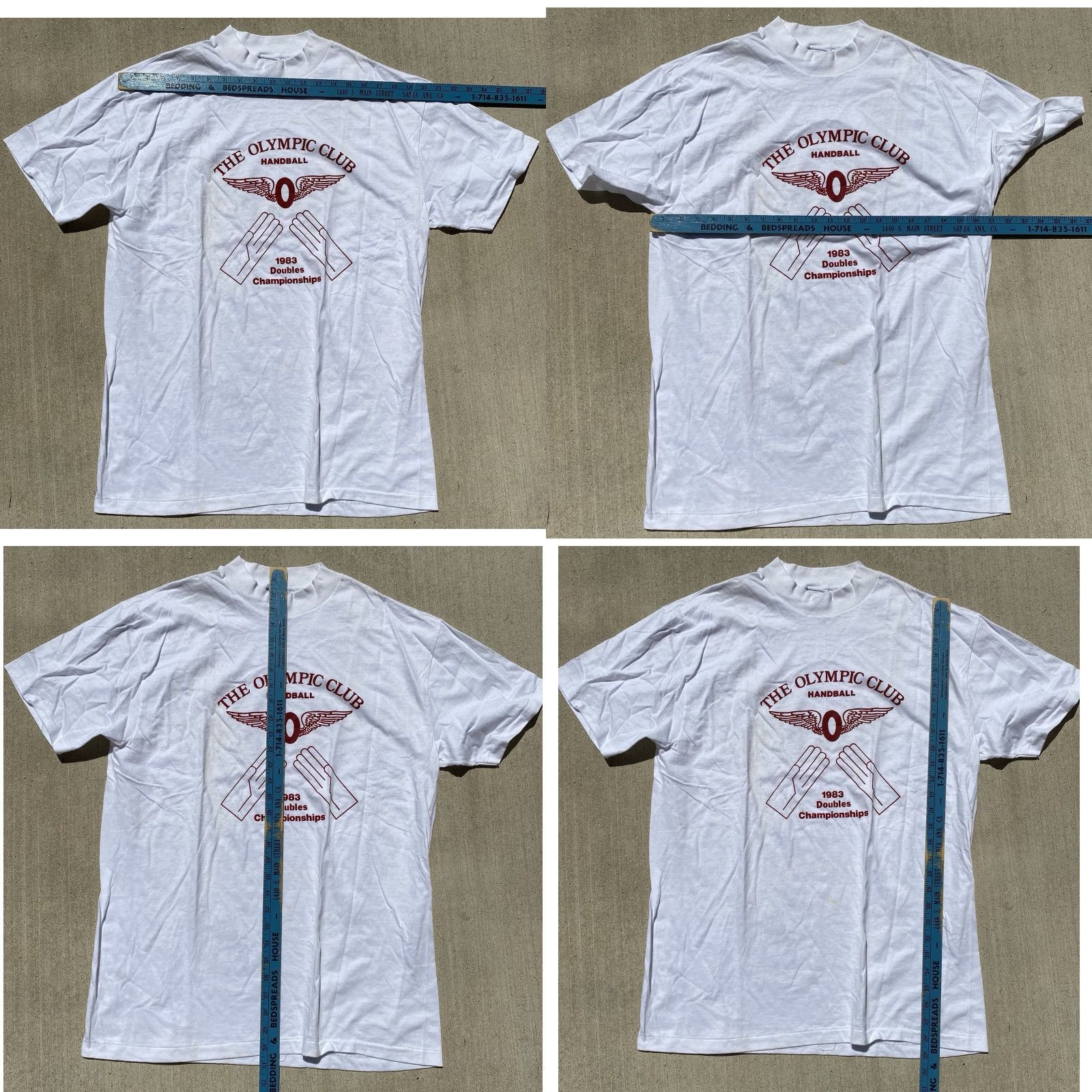 Hanes VINTAGE Hanes The Olympic Club Handball 1983 Doubles Championships T Shirt XL White 80s Mens Shirt Graphic Print Size US XL / EU 56 / 4 - 10 Thumbnail