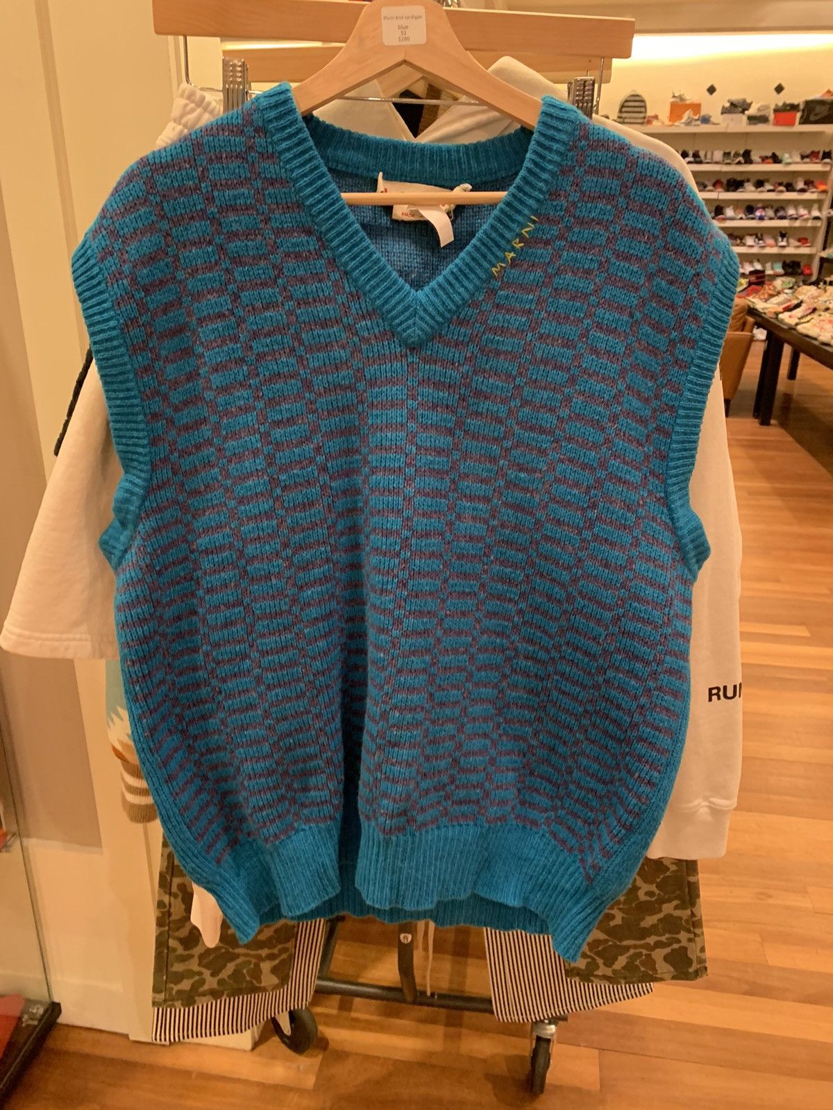 image of Marni Knit Cardigan in Blue, Men's (Size XL)