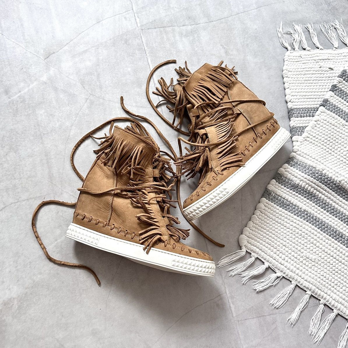 Isabel Marant Fringe Isabel Marant Vibe Bobby Bekett Wedge Sneakers Shoes Size US 8 / IT 38 - 1 Thumbnail