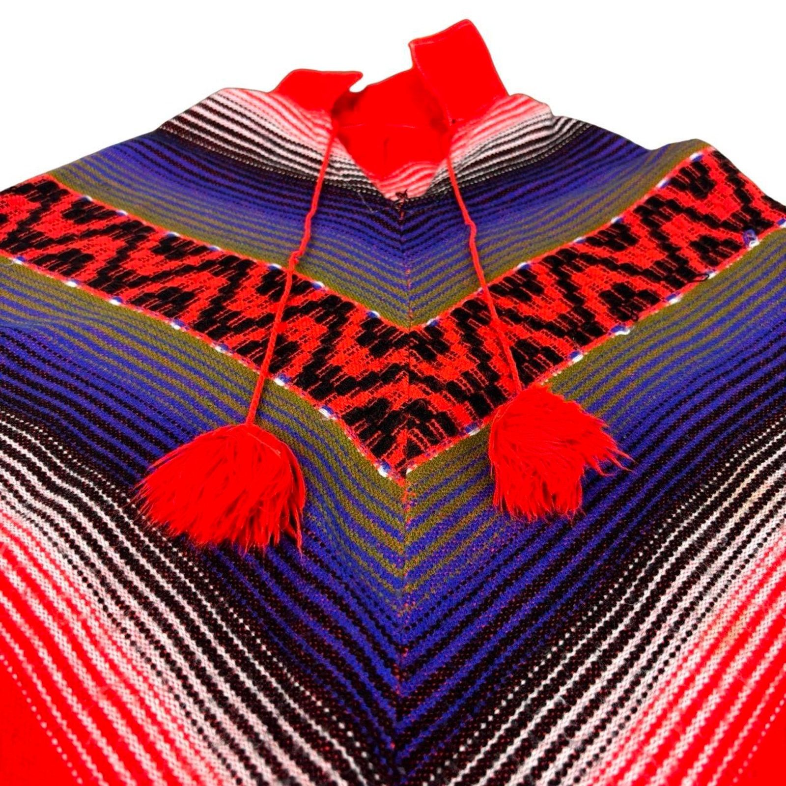 American Retro × Vintage 80s Western Retro Poncho Size L / US 10 / IT 46 - 2 Thumbnail