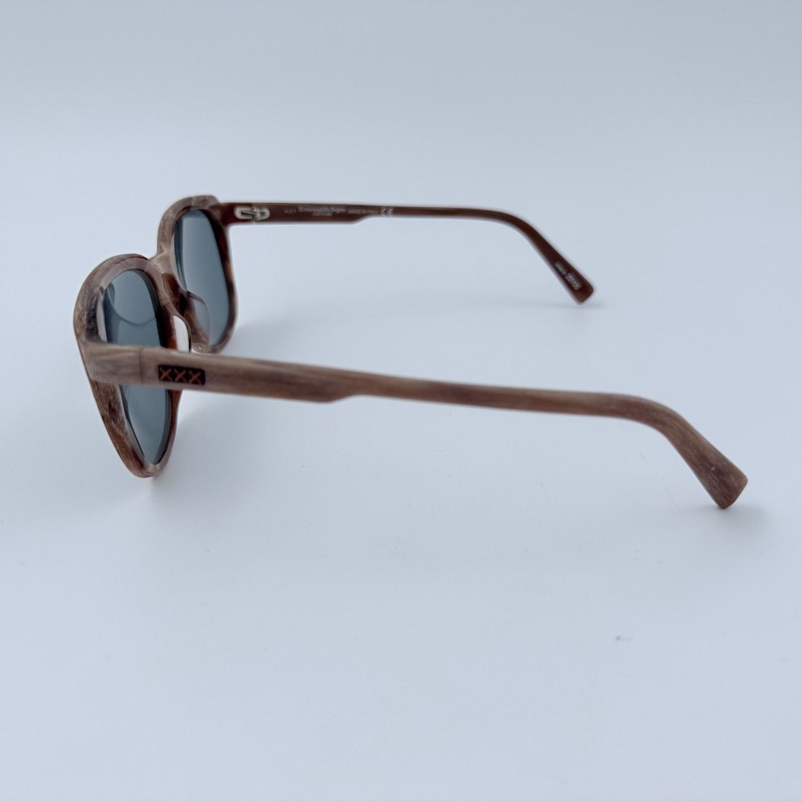 Ermenegildo Zegna NEW Ermenegildo Zegna Couture ZC0028 47V Wood Grain Size ONE SIZE - 8 Thumbnail