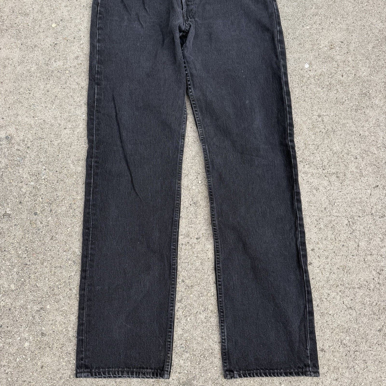 Levi's × Vintage Vintage 90s Levis 501 Faded Black Straight Denim Jeans 34x34 Size US 34 / EU 50 - 3 Thumbnail