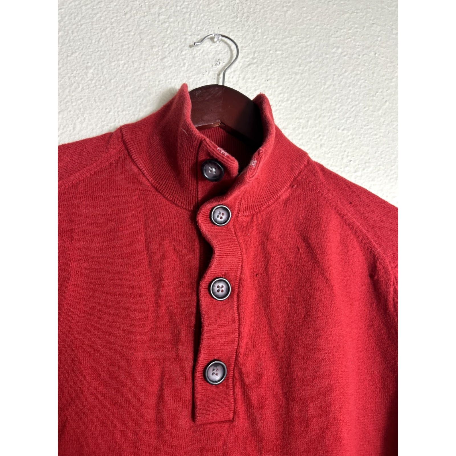 Banana Republic Banana Republic Sweater Mens Medium Cotton Cashmere Blend Pullover Red LS Size US M / EU 48-50 / 2 - 3 Thumbnail